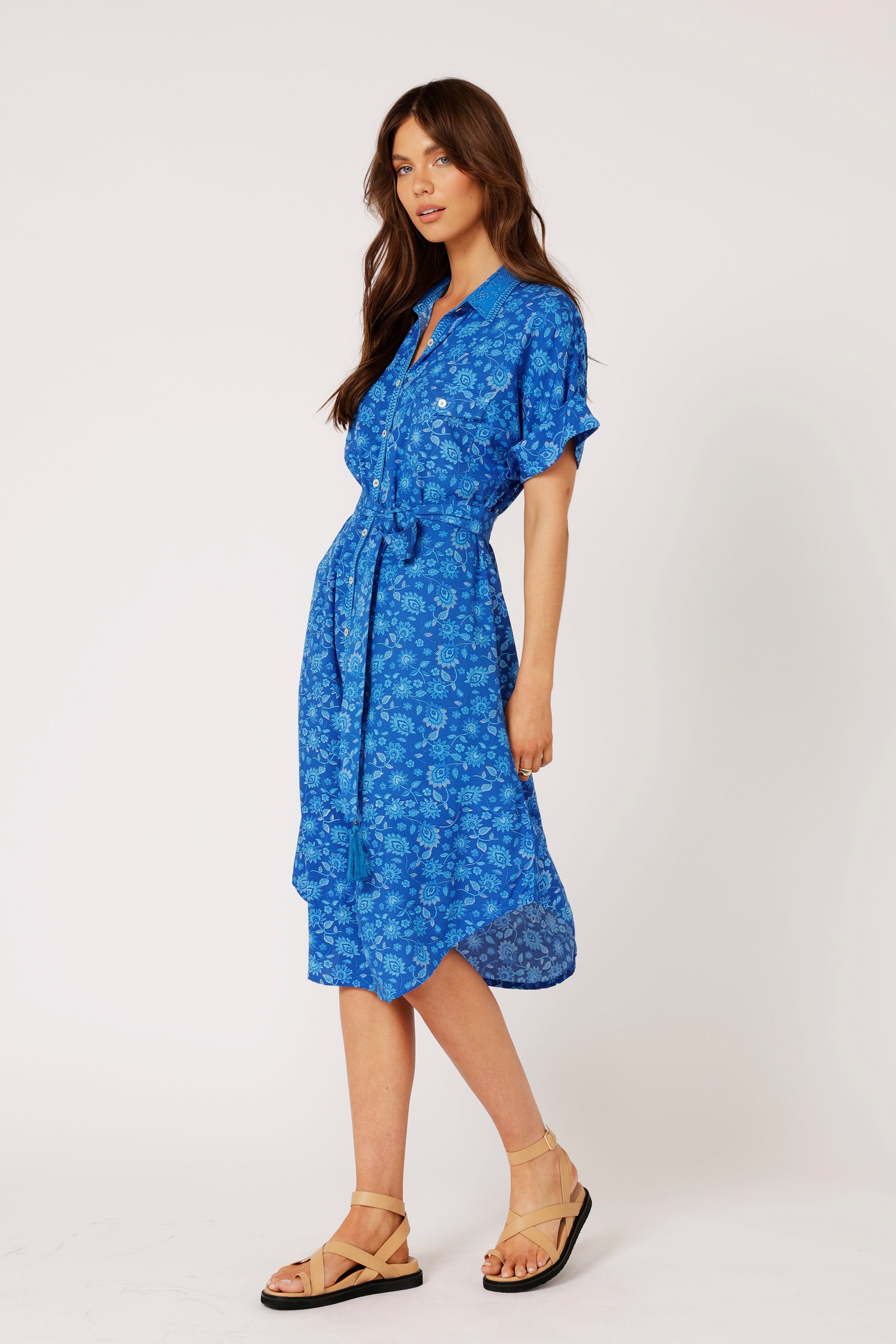 Shirt Dress | Blue Hawaii - Saffron Road