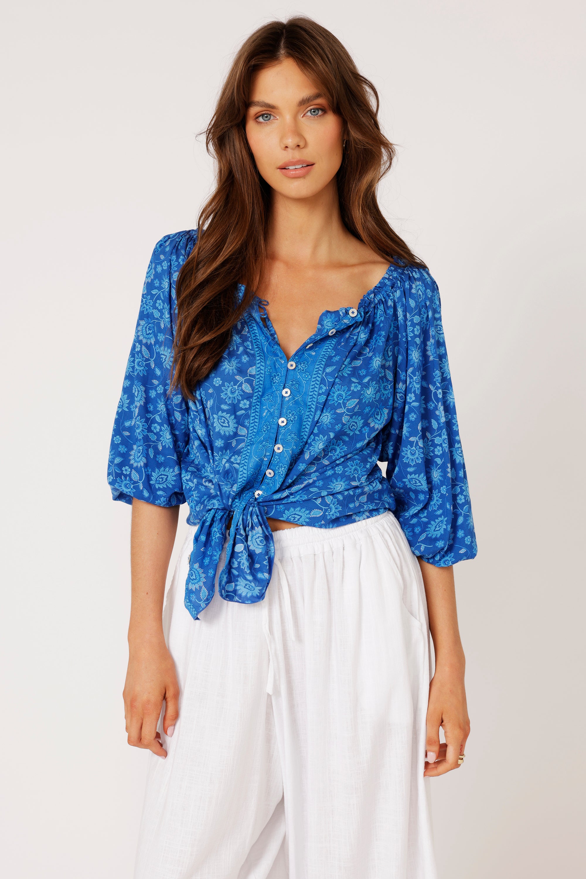 Paris Night Top | Blue Hawaii - Saffron Road
