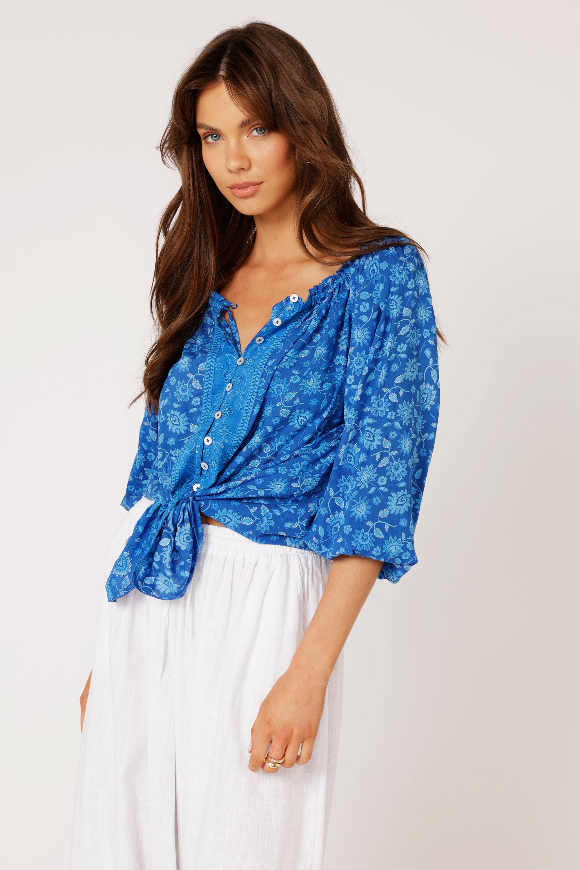 Paris Night Top | Blue Hawaii - Saffron Road
