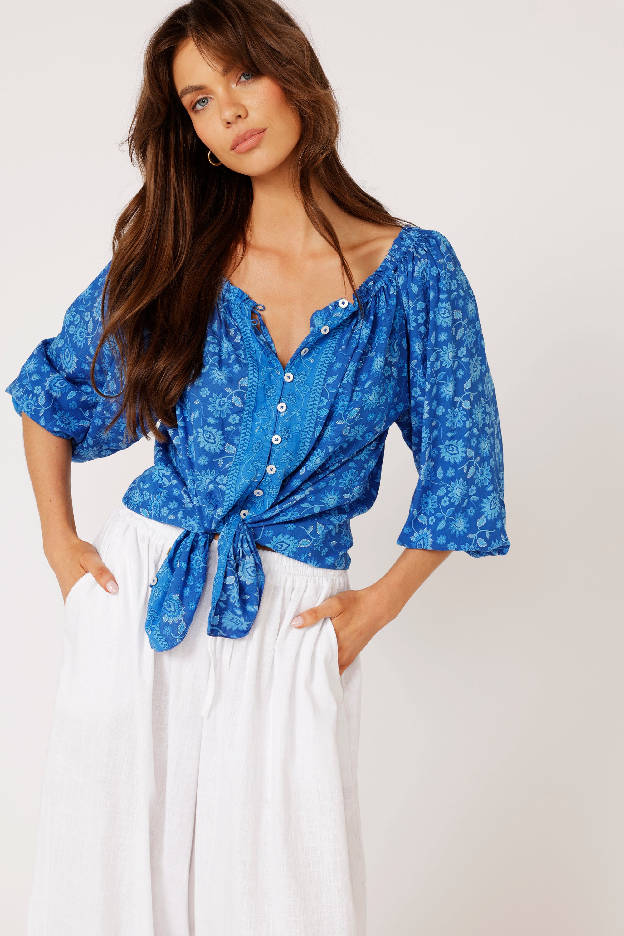 Paris Night Top | Blue Hawaii - Saffron Road