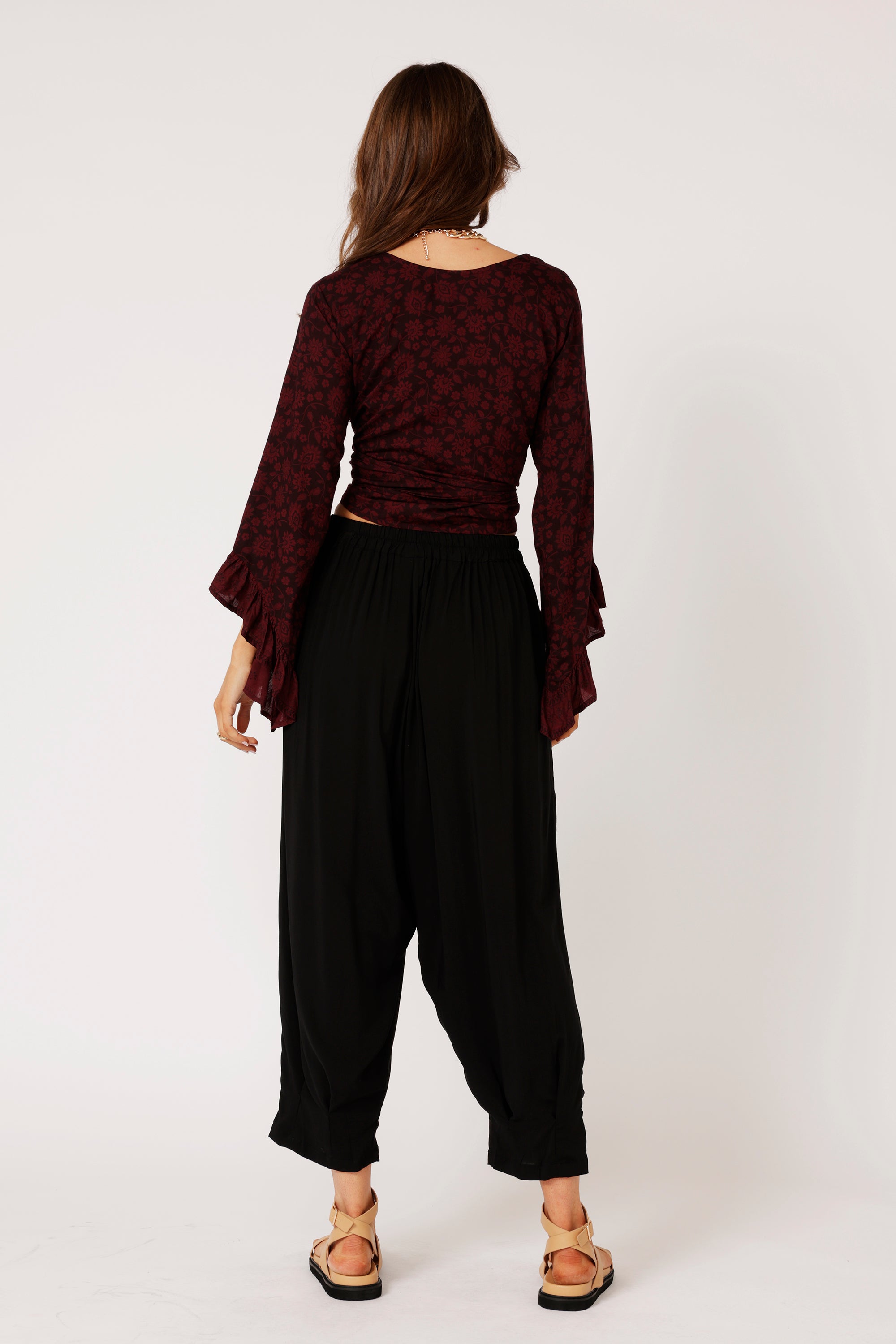 Wrap Me Up Top | Plum Flower - Saffron Road