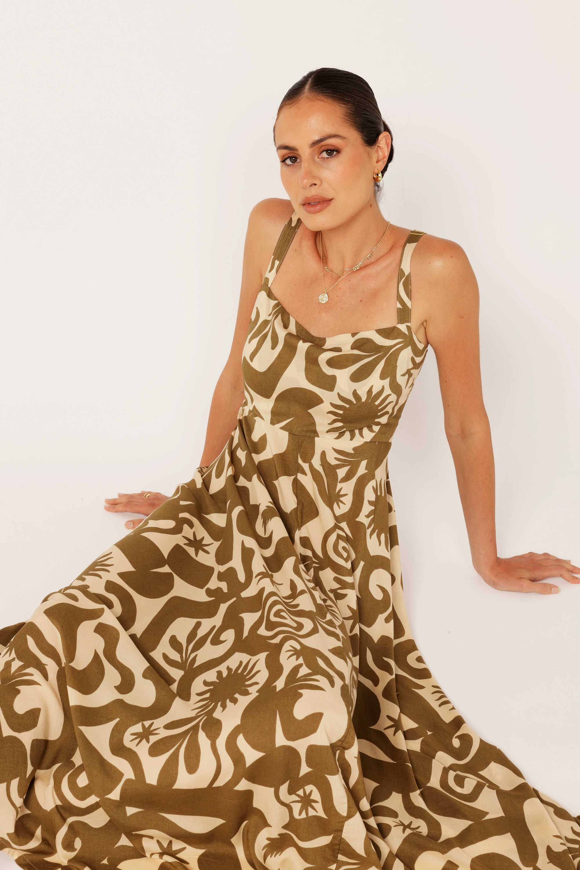Positano Dress | Soleil Khaki - Saffron Road