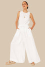 Palazzo Pant | Off White | Linen Viscose - Saffron Road