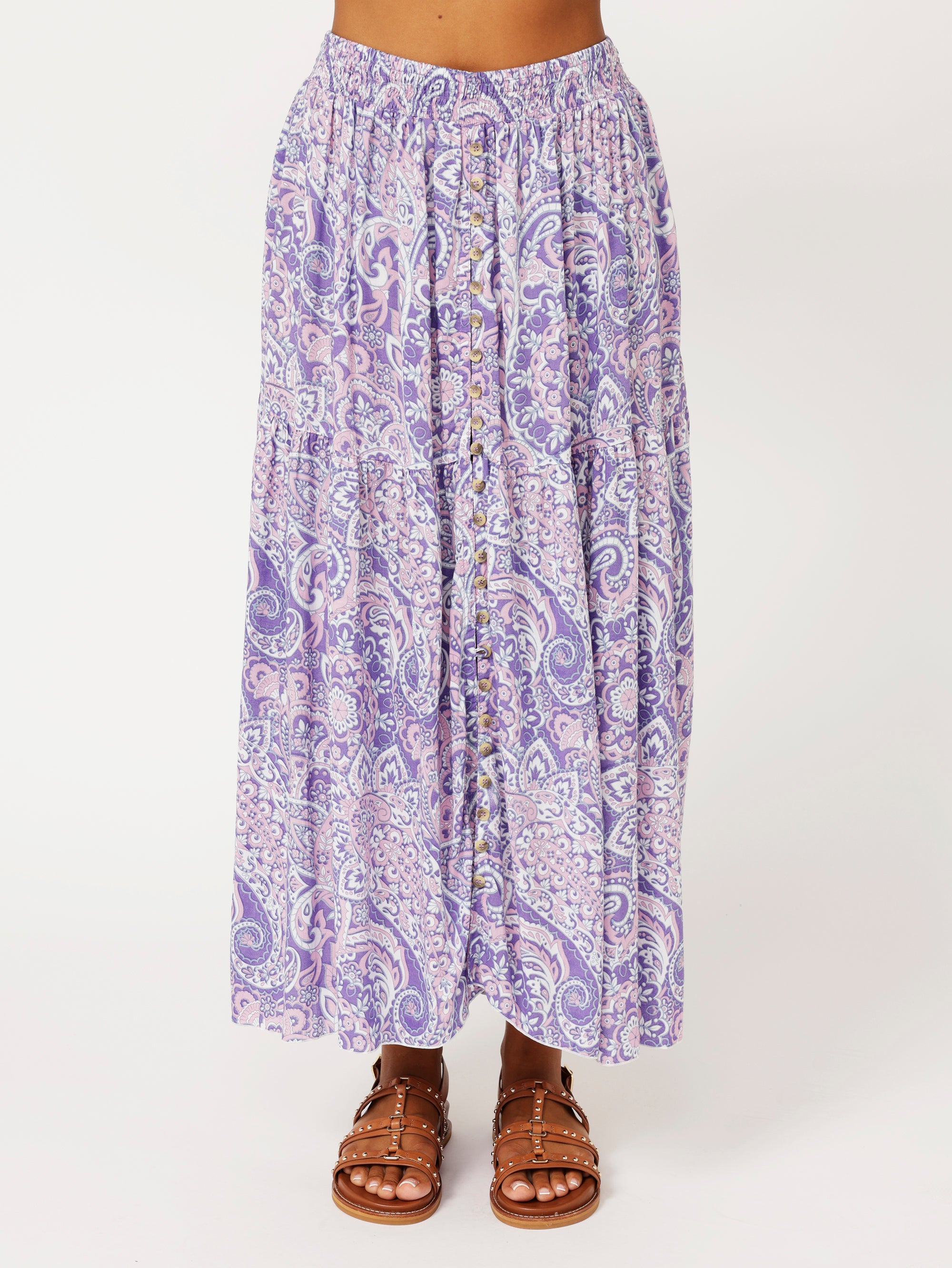 Chloe Skirt | Purple Paisley