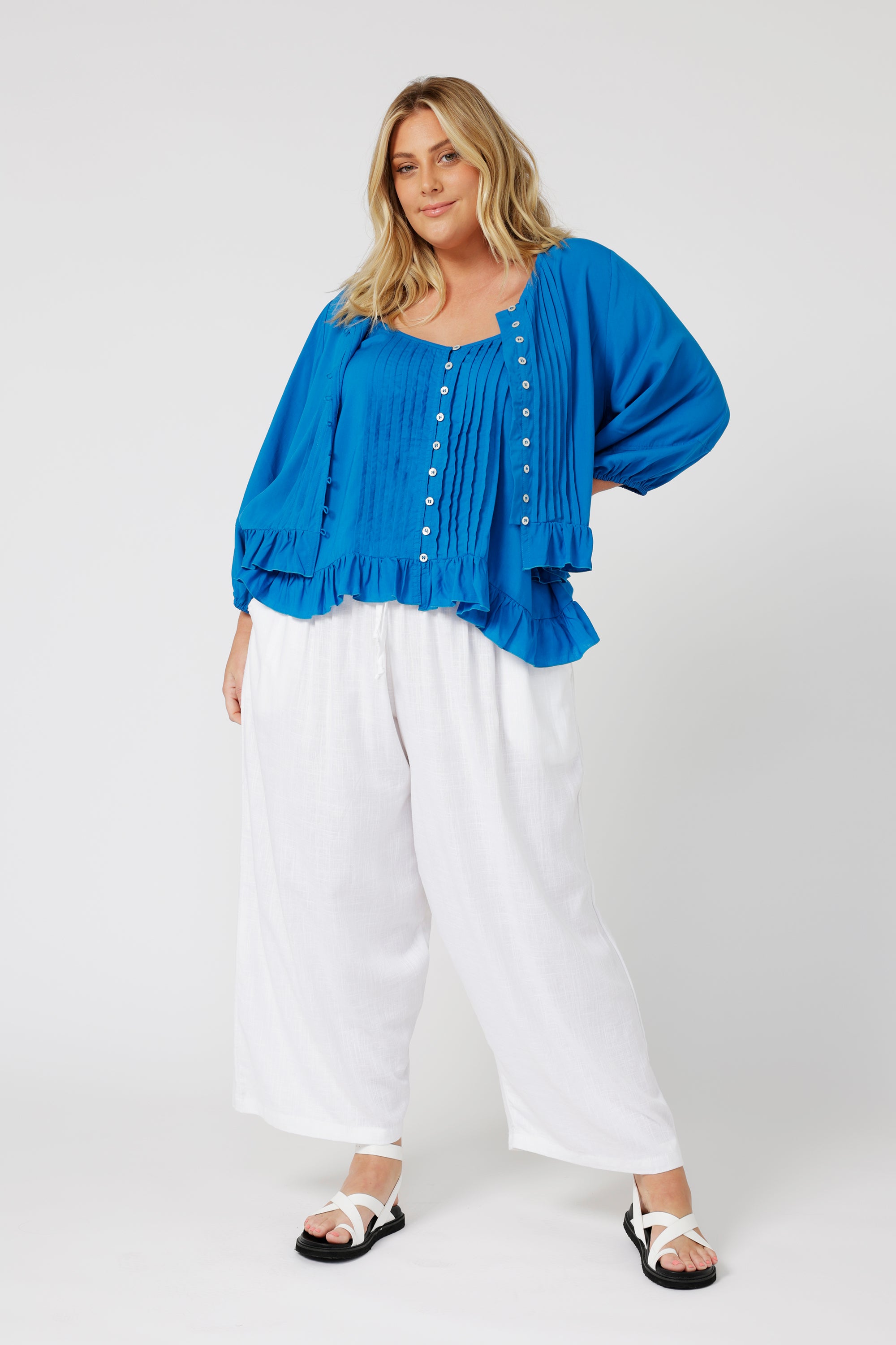 Lily Rose Top LS | Cobalt Blue - Saffron Road