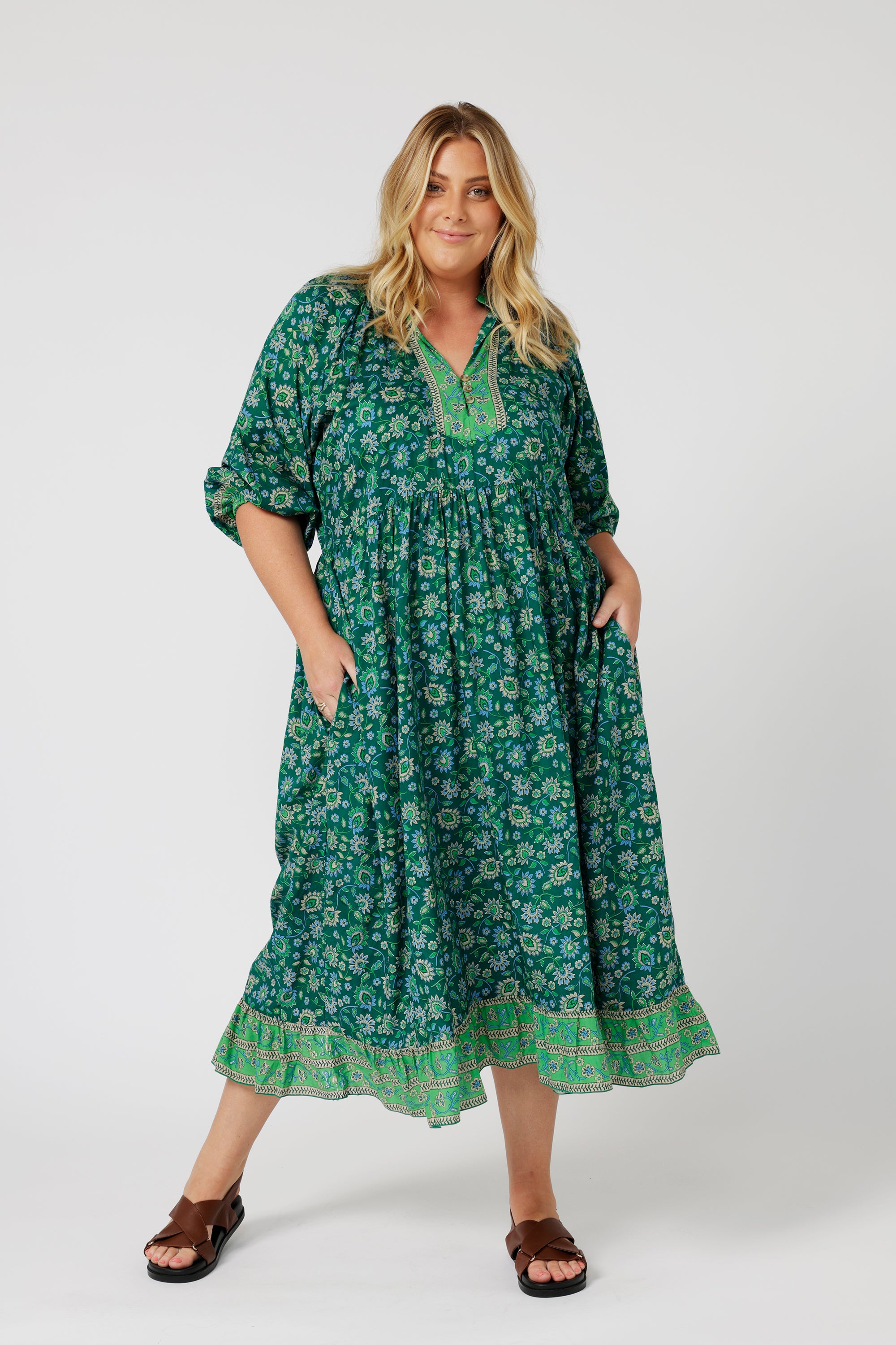 Athena Dress | Forest Flower - Saffron Road