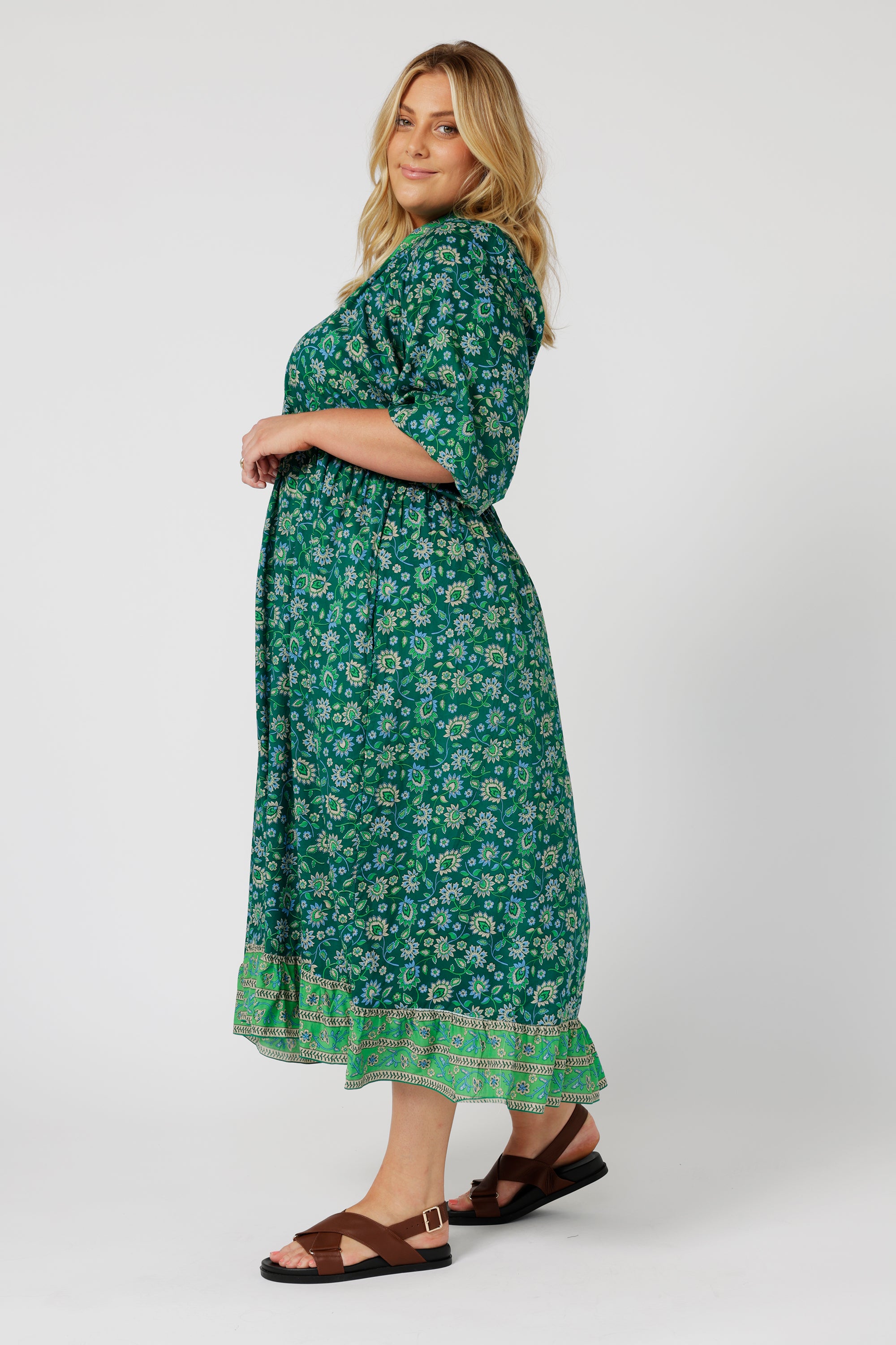 Athena Dress | Forest Flower - Saffron Road