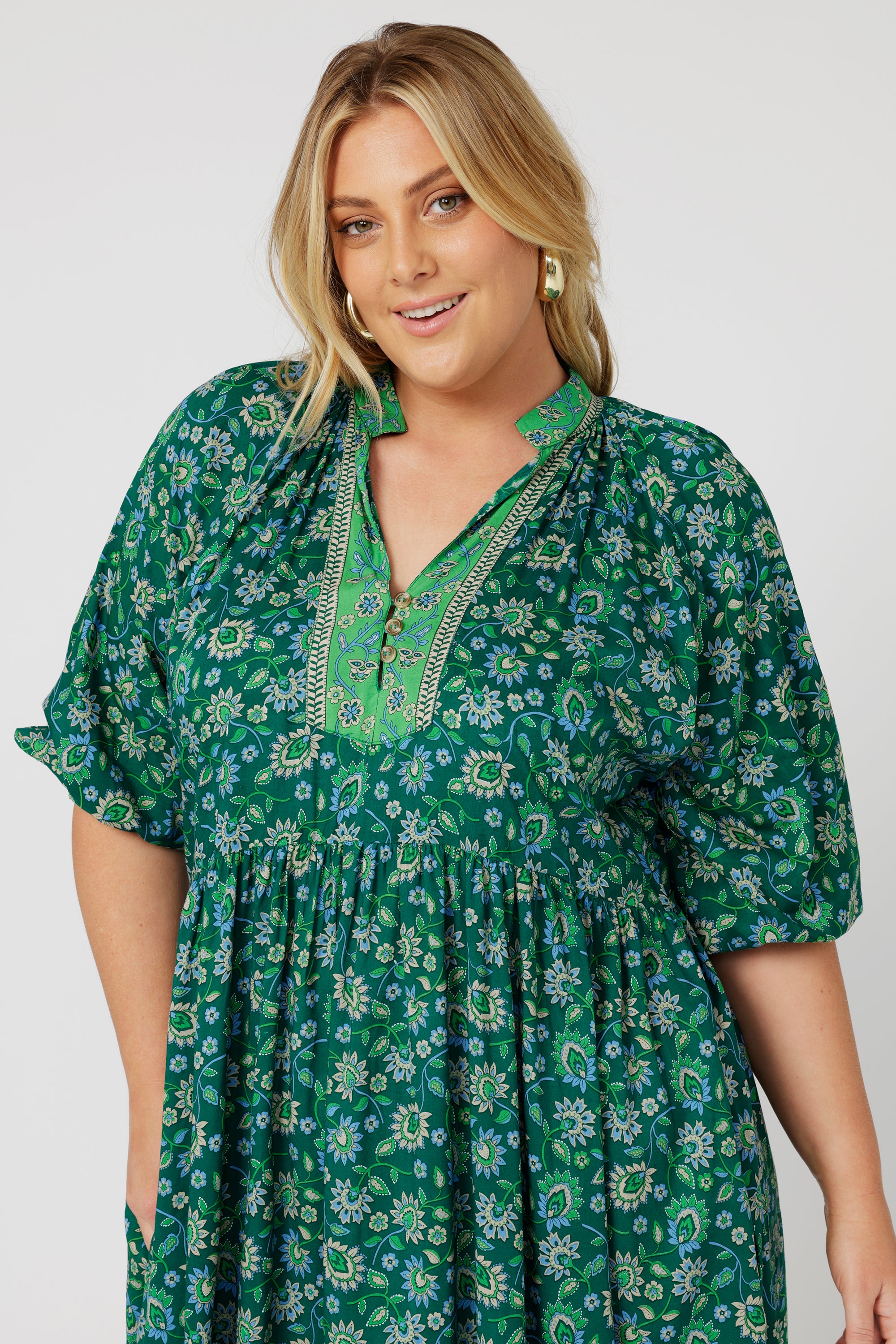 Athena Dress | Forest Flower - Saffron Road