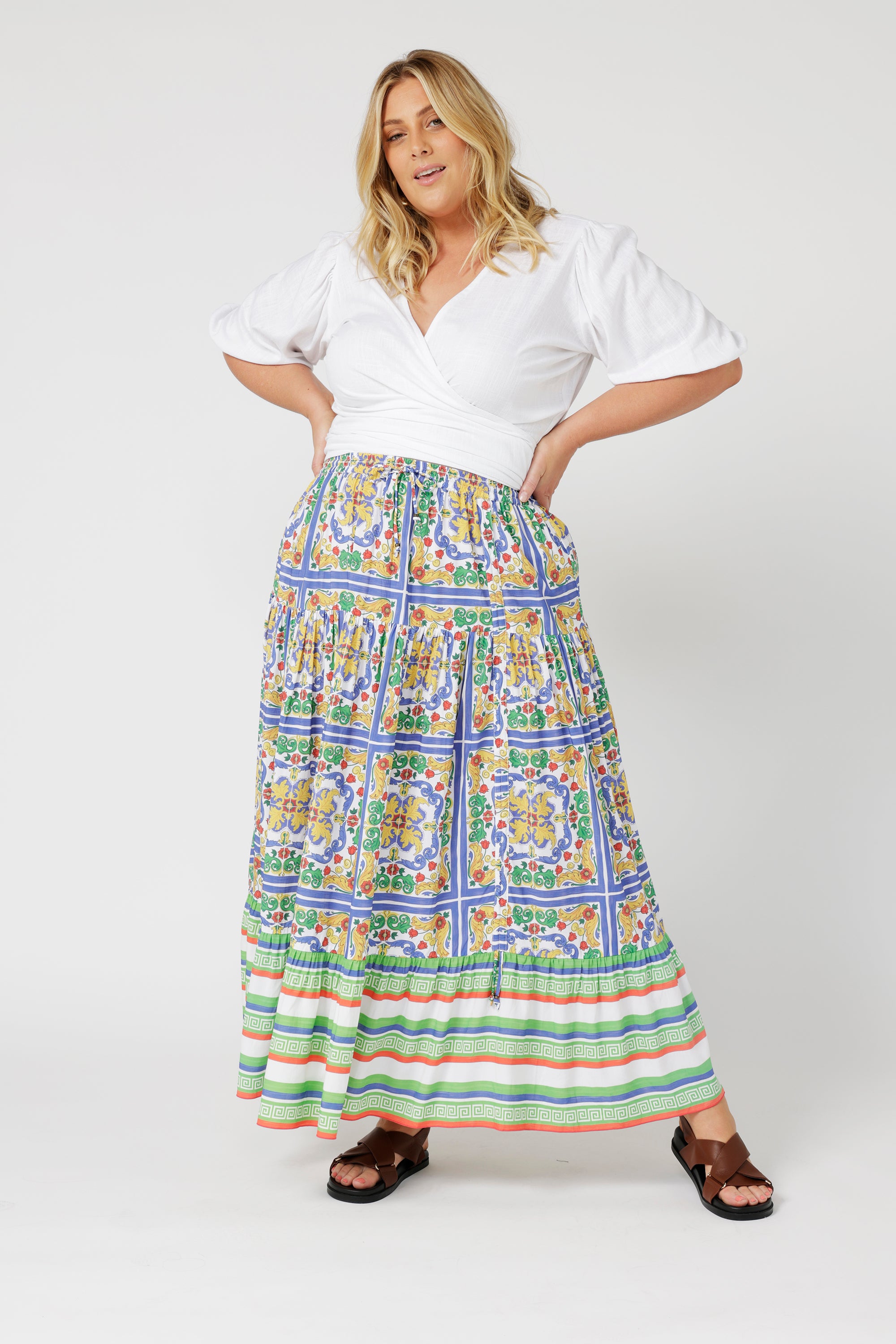 Wrap Me Up Top | White Linen - Saffron Road