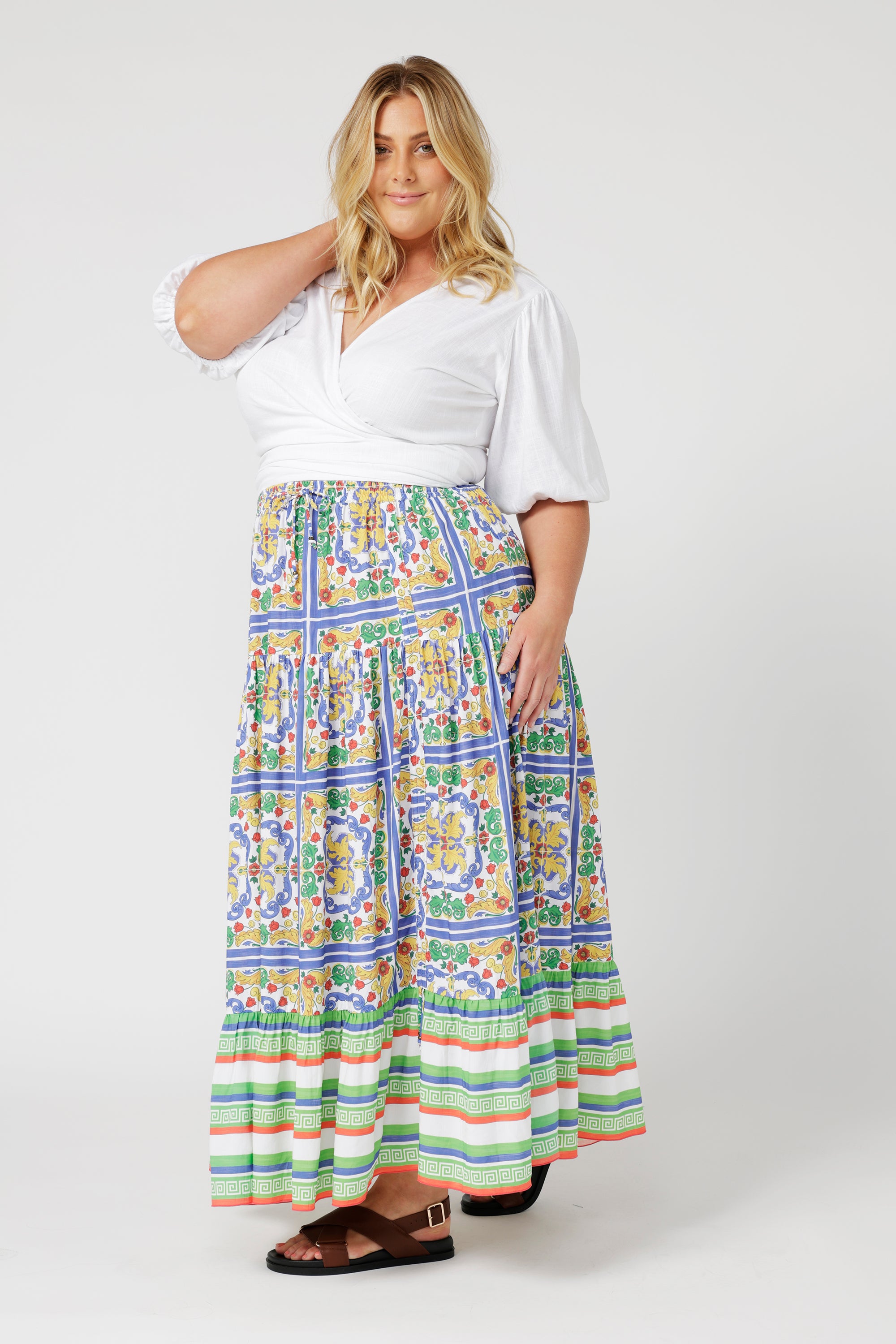 Wrap Me Up Top | White Linen - Saffron Road
