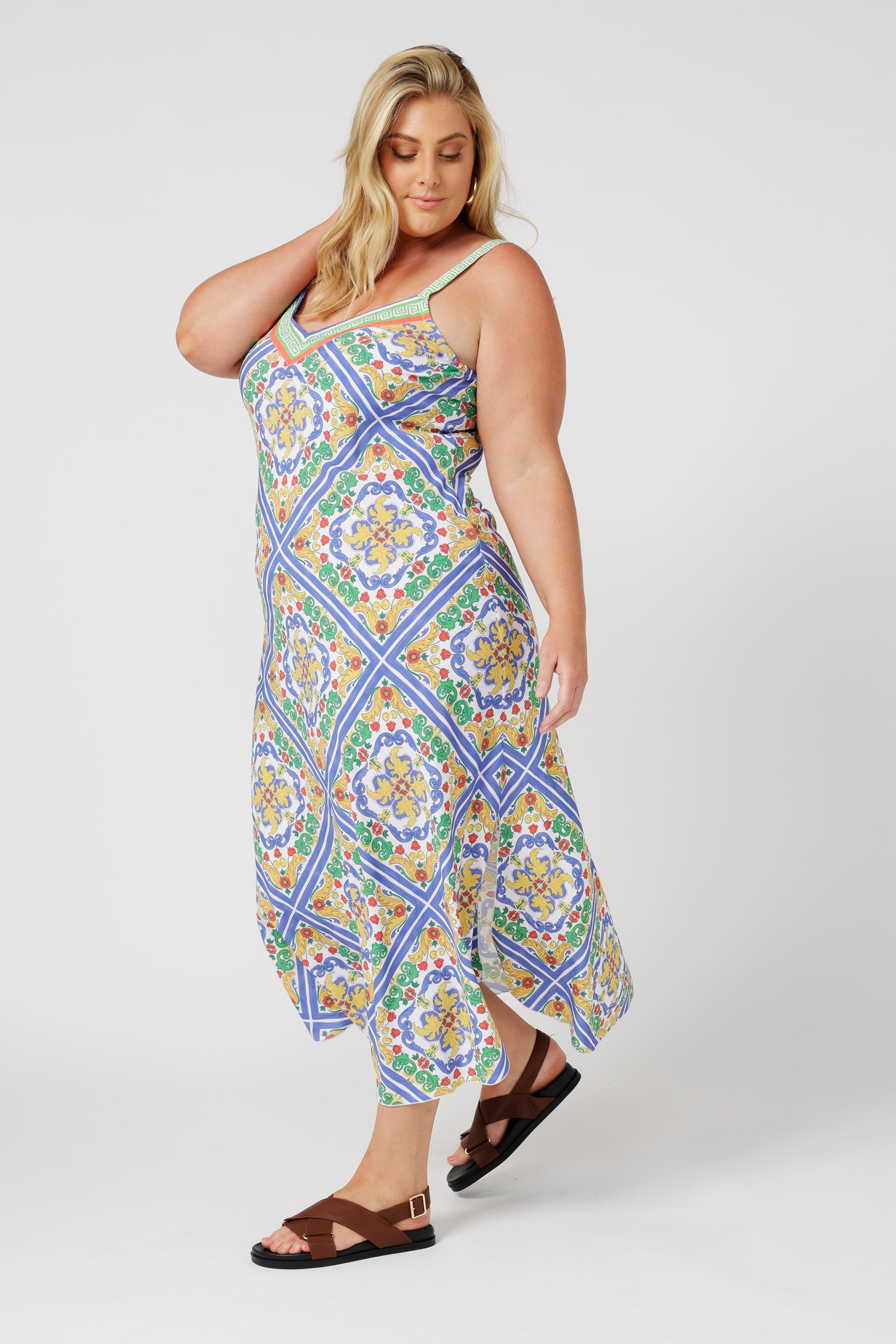 Slip Dress MAXI | Sicilian Blue - Saffron Road