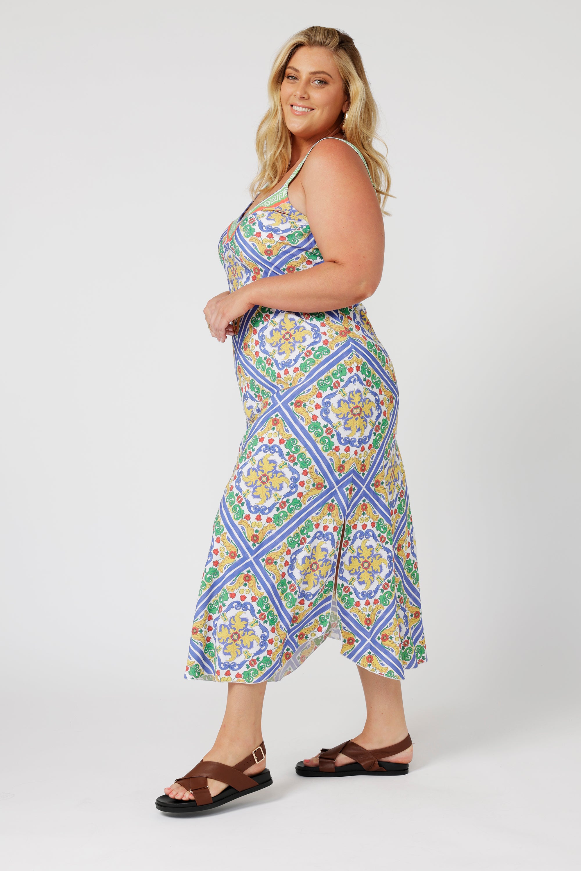 Slip Dress MAXI | Sicilian Blue - Saffron Road