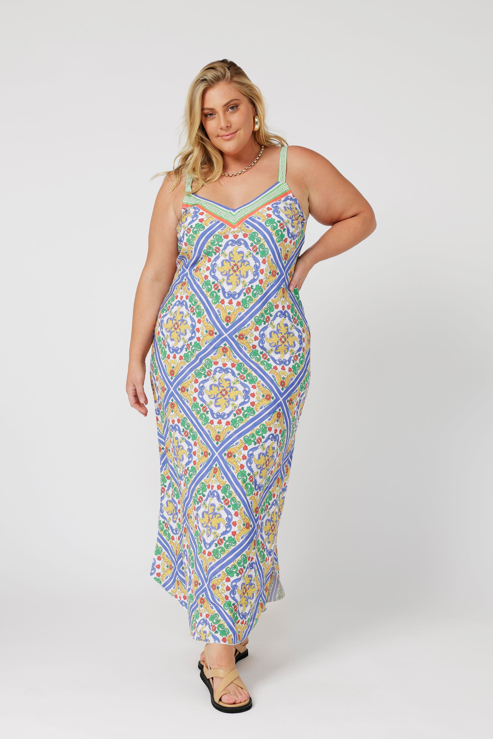 Slip Dress SUPER MAXI | Sicilian Blue - Saffron Road