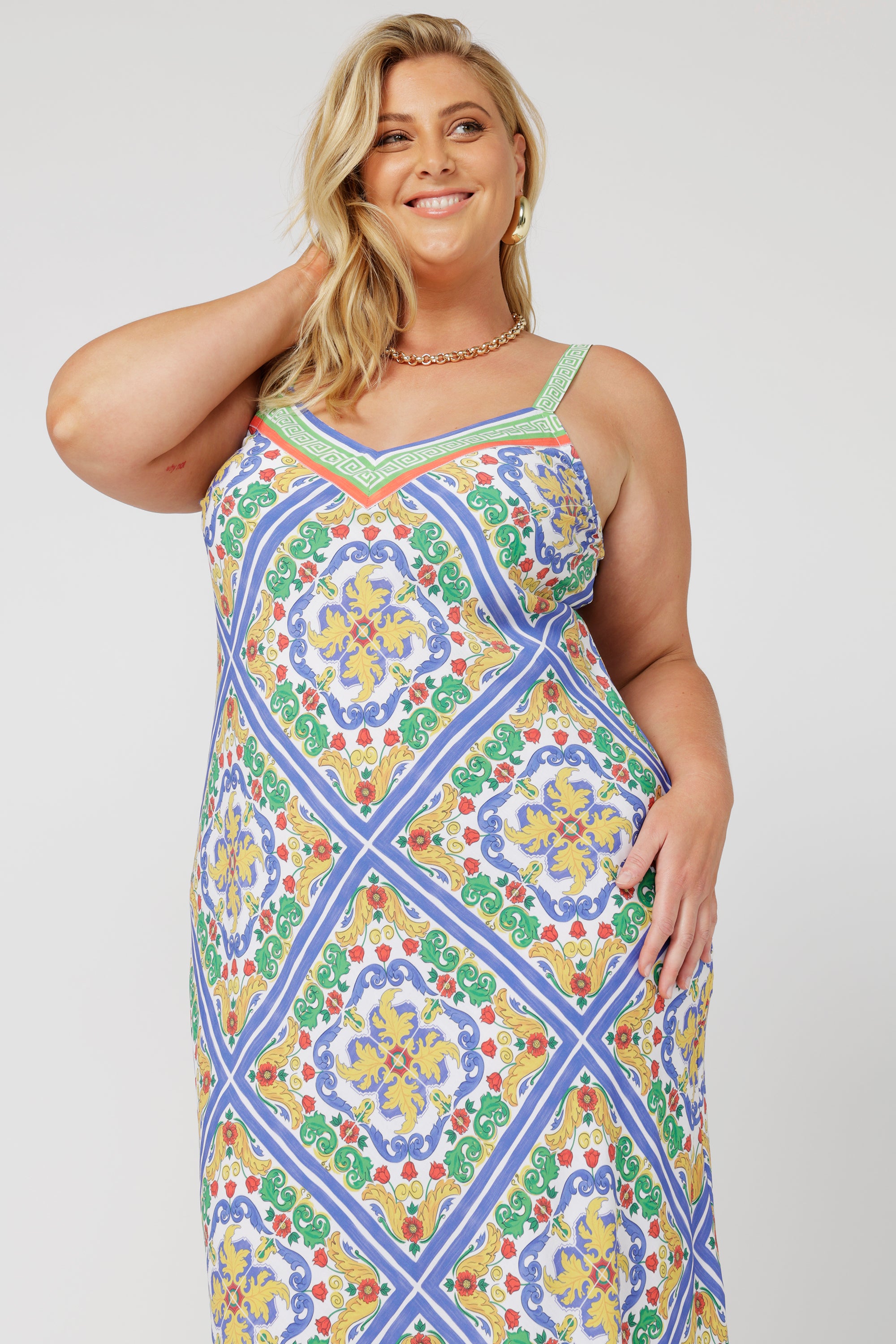Slip Dress SUPER MAXI | Sicilian Blue - Saffron Road