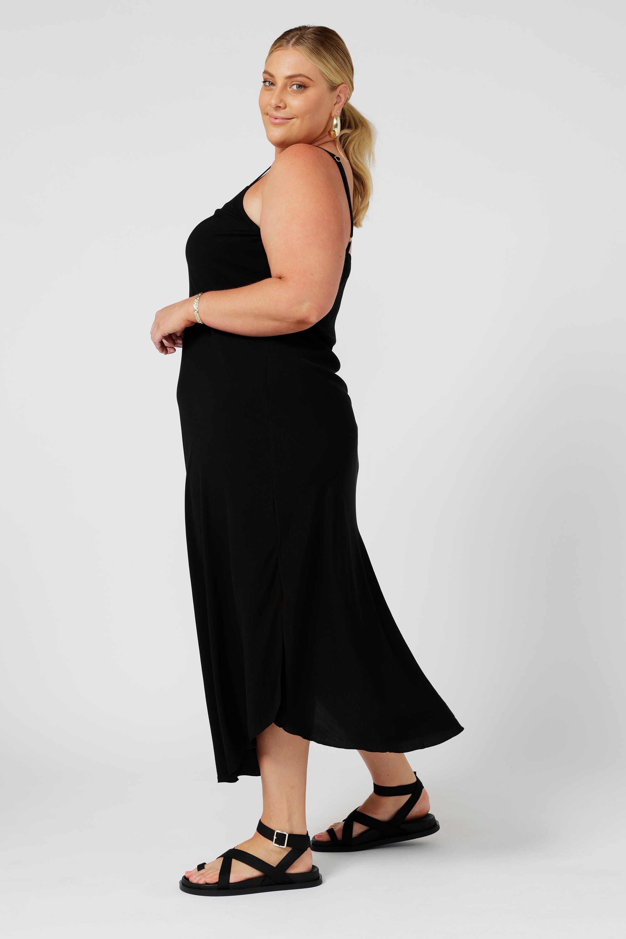 Slip Dress MAXI | Black - Saffron Road