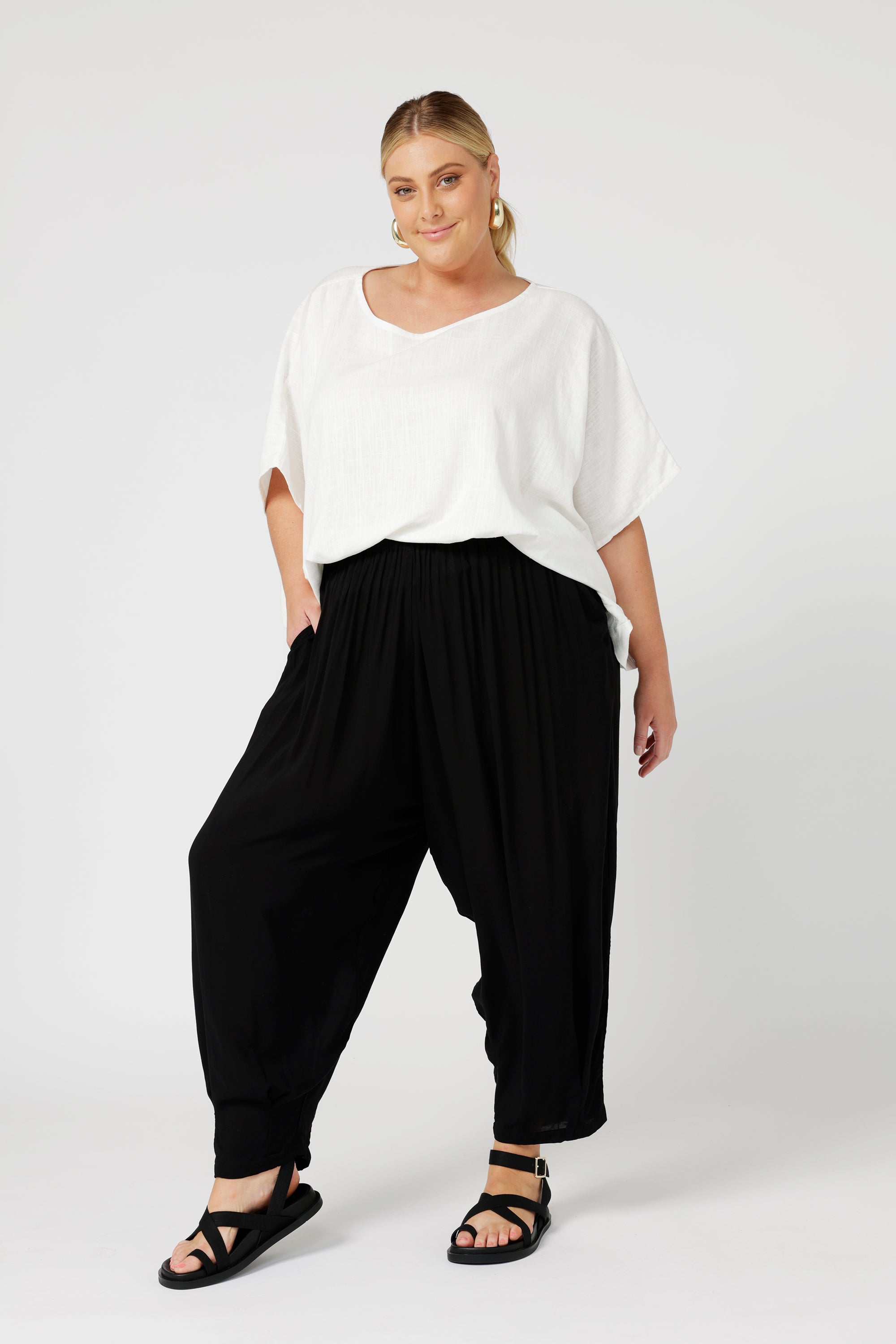 The Nat Top | Ecru Linen - Saffron Road