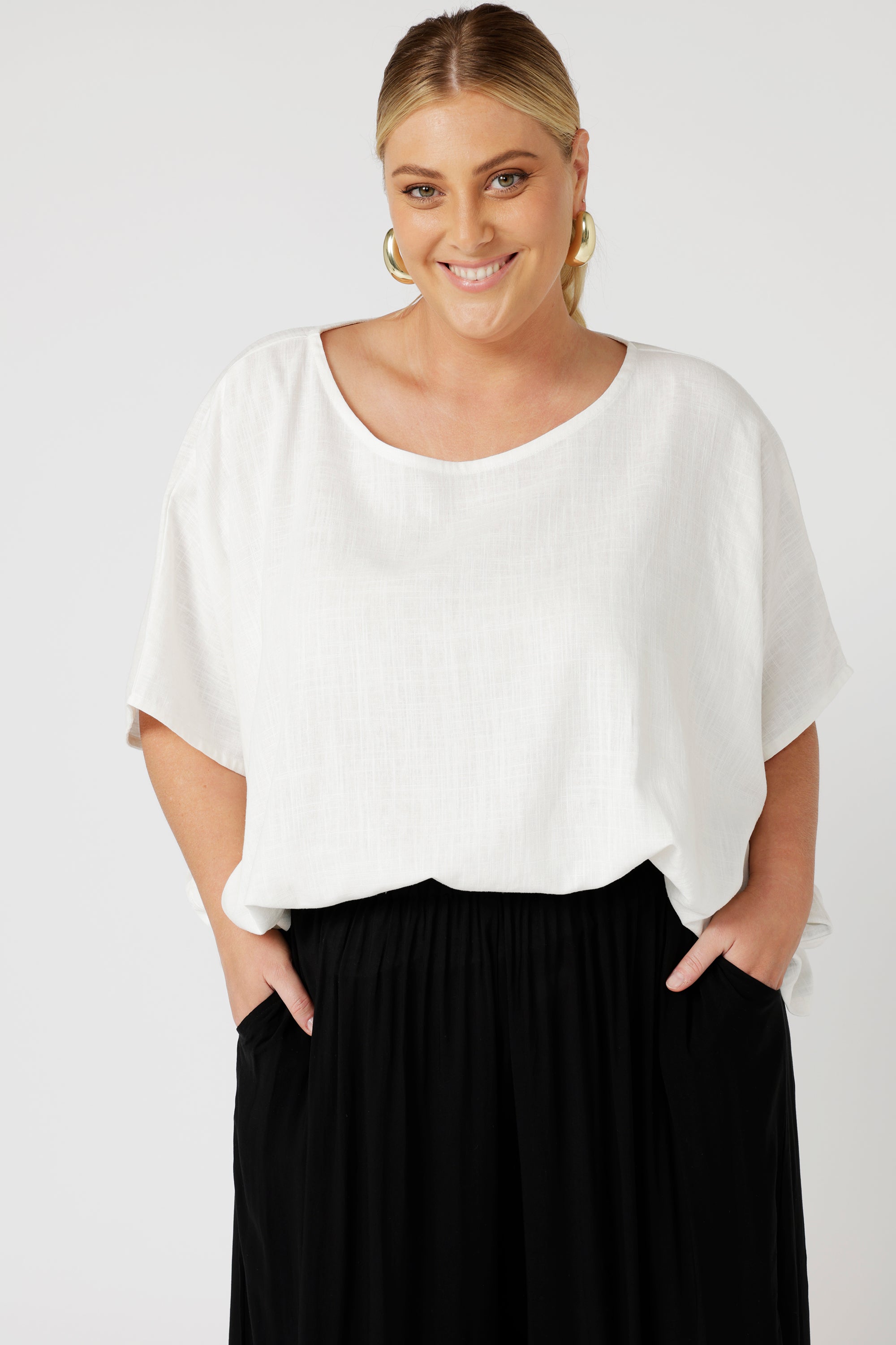 The Nat Top | Ecru Linen - Saffron Road