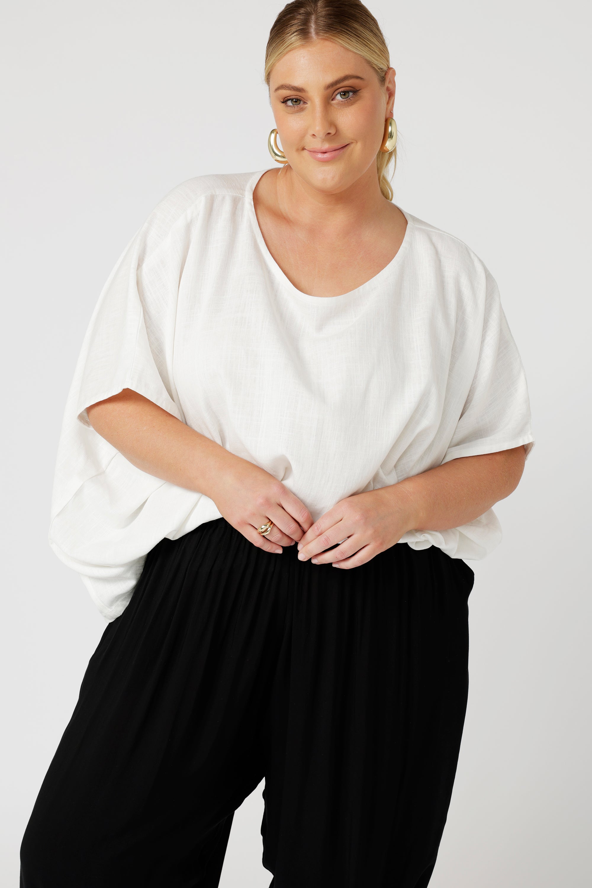 The Nat Top | Ecru Linen - Saffron Road