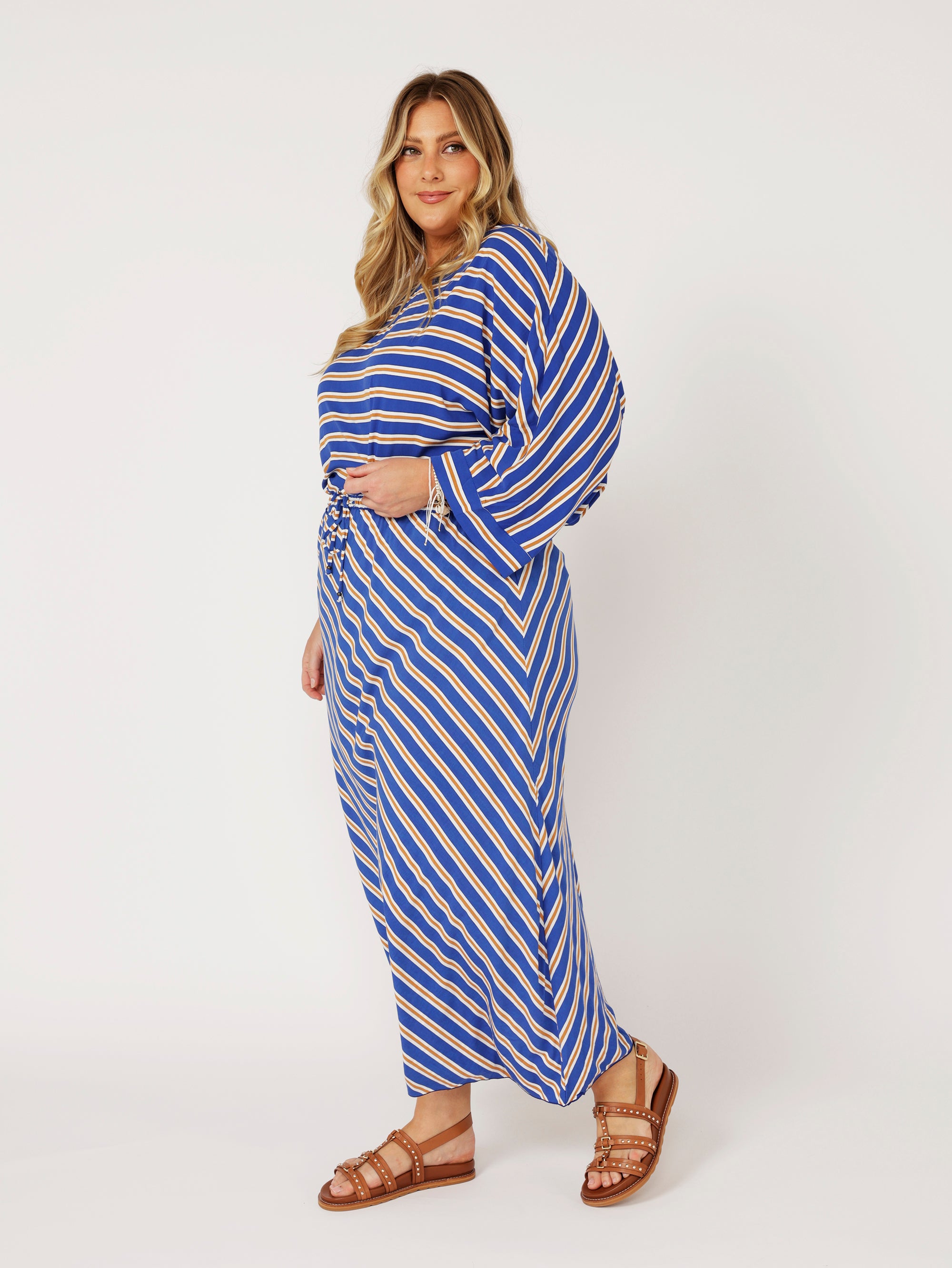 Violet Skirt | Royal Blue Stripe - Saffron Road