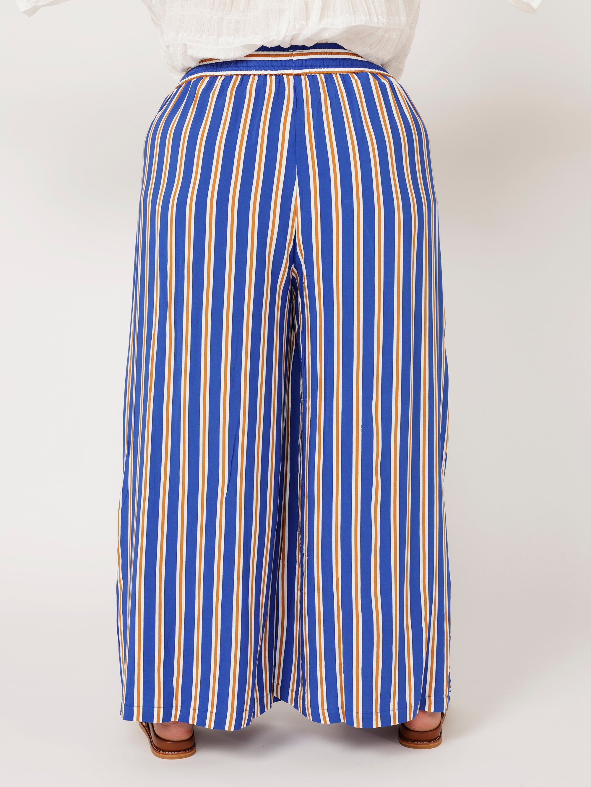 Palazzo Pant | Royal Blue Stripe - Saffron Road
