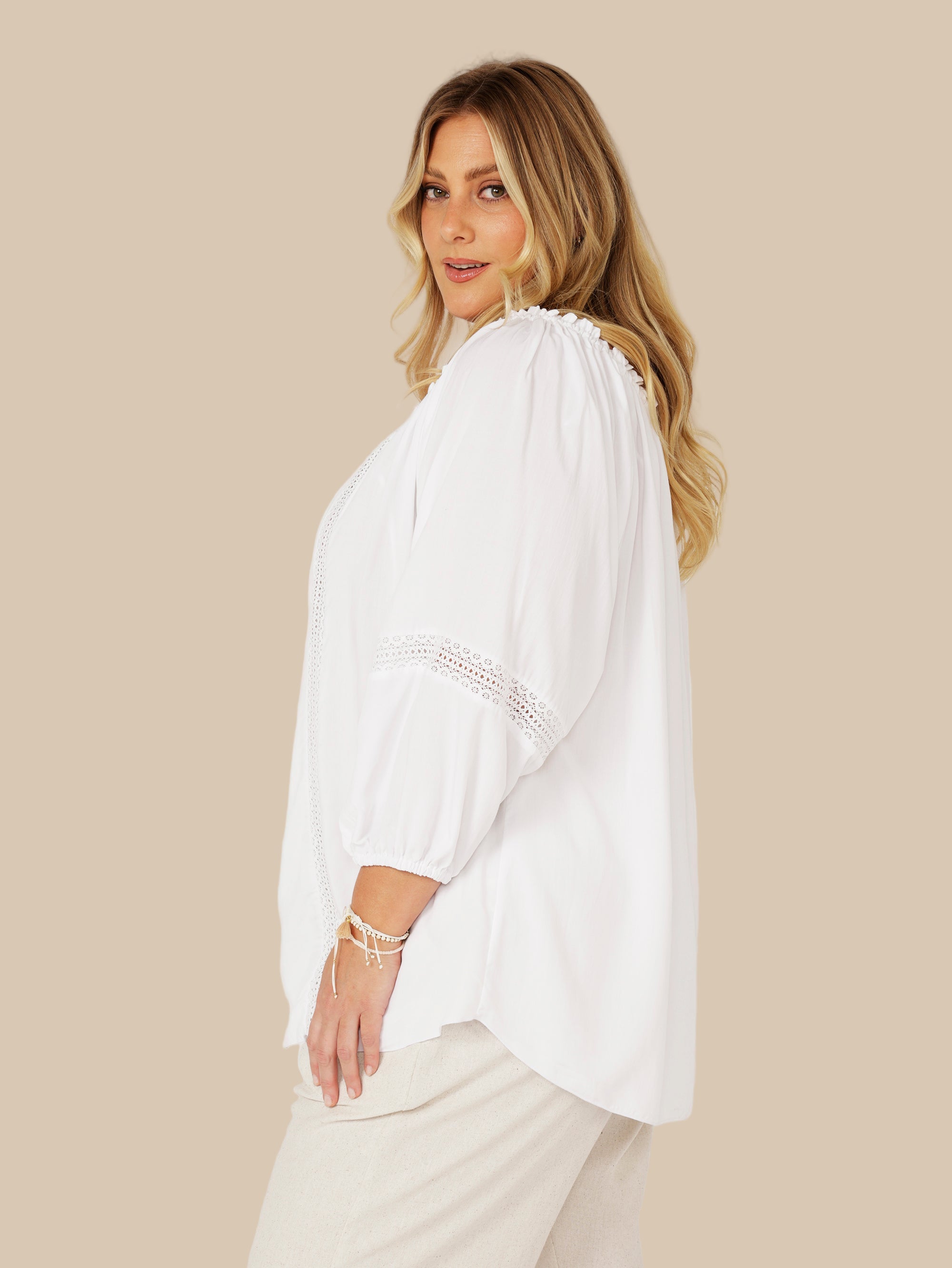 Paris Night Top | White - Saffron Road