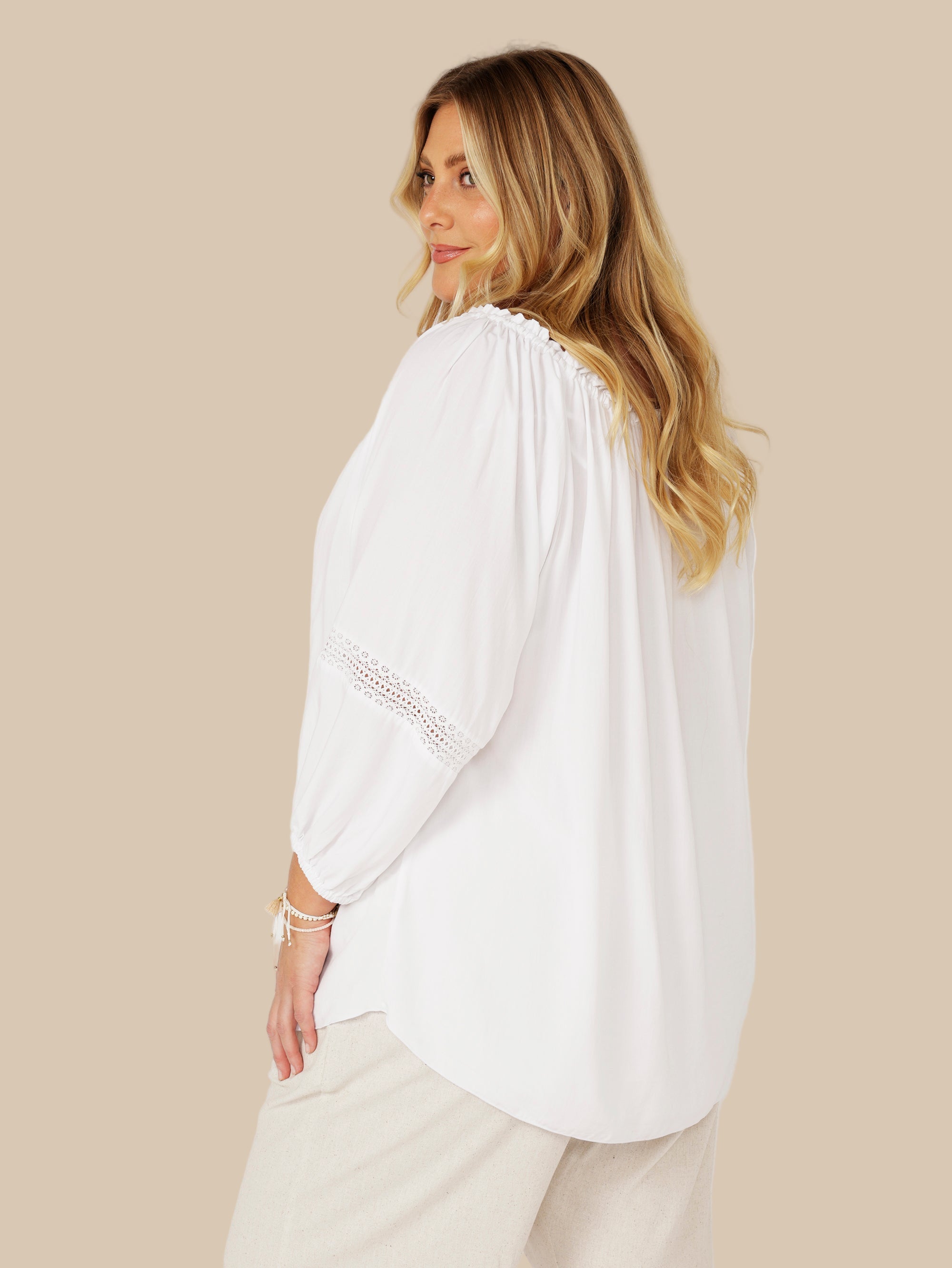 Paris Night Top | White - Saffron Road