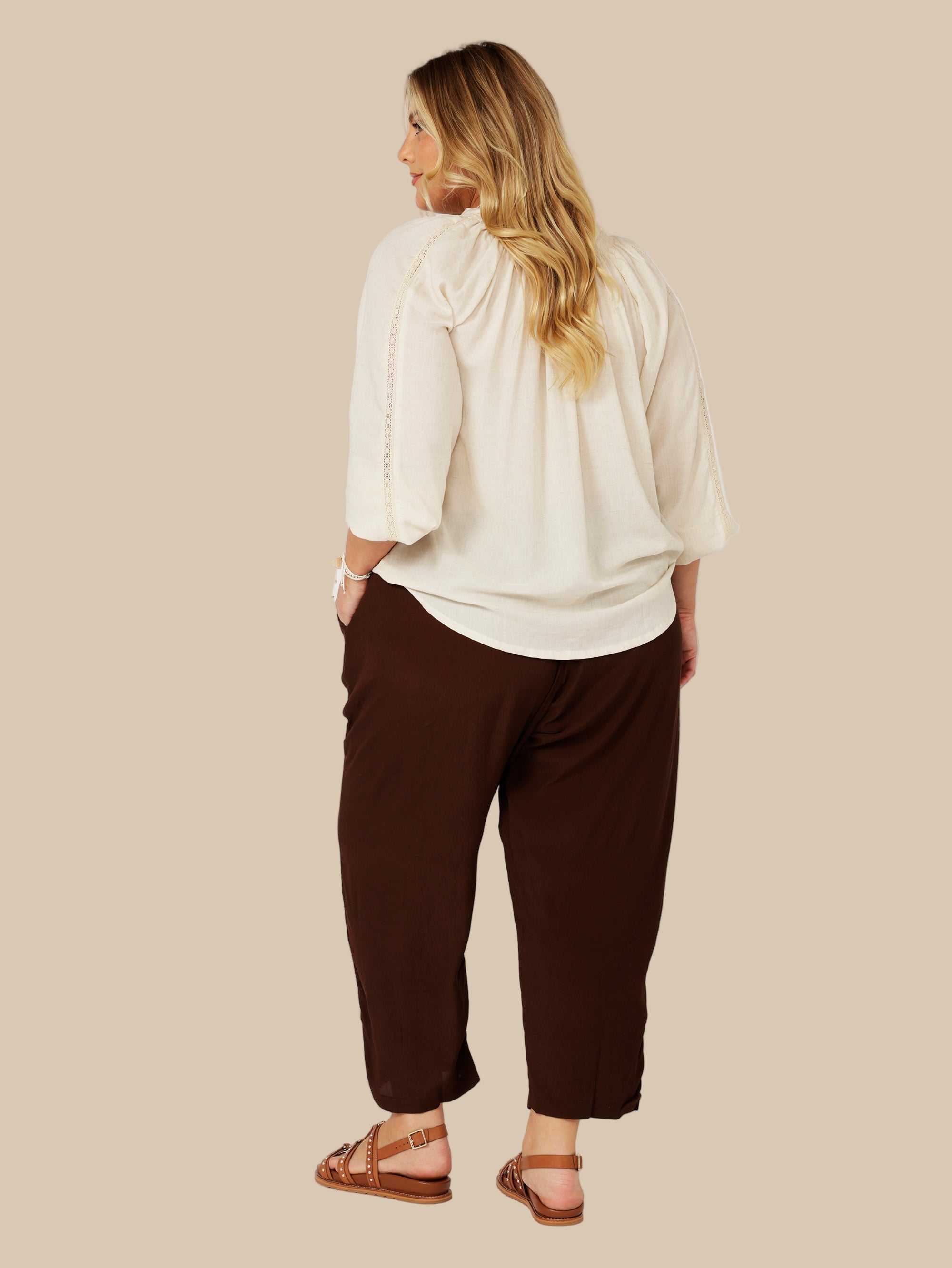 Slouch Pant | Choc Fujet - Saffron Road