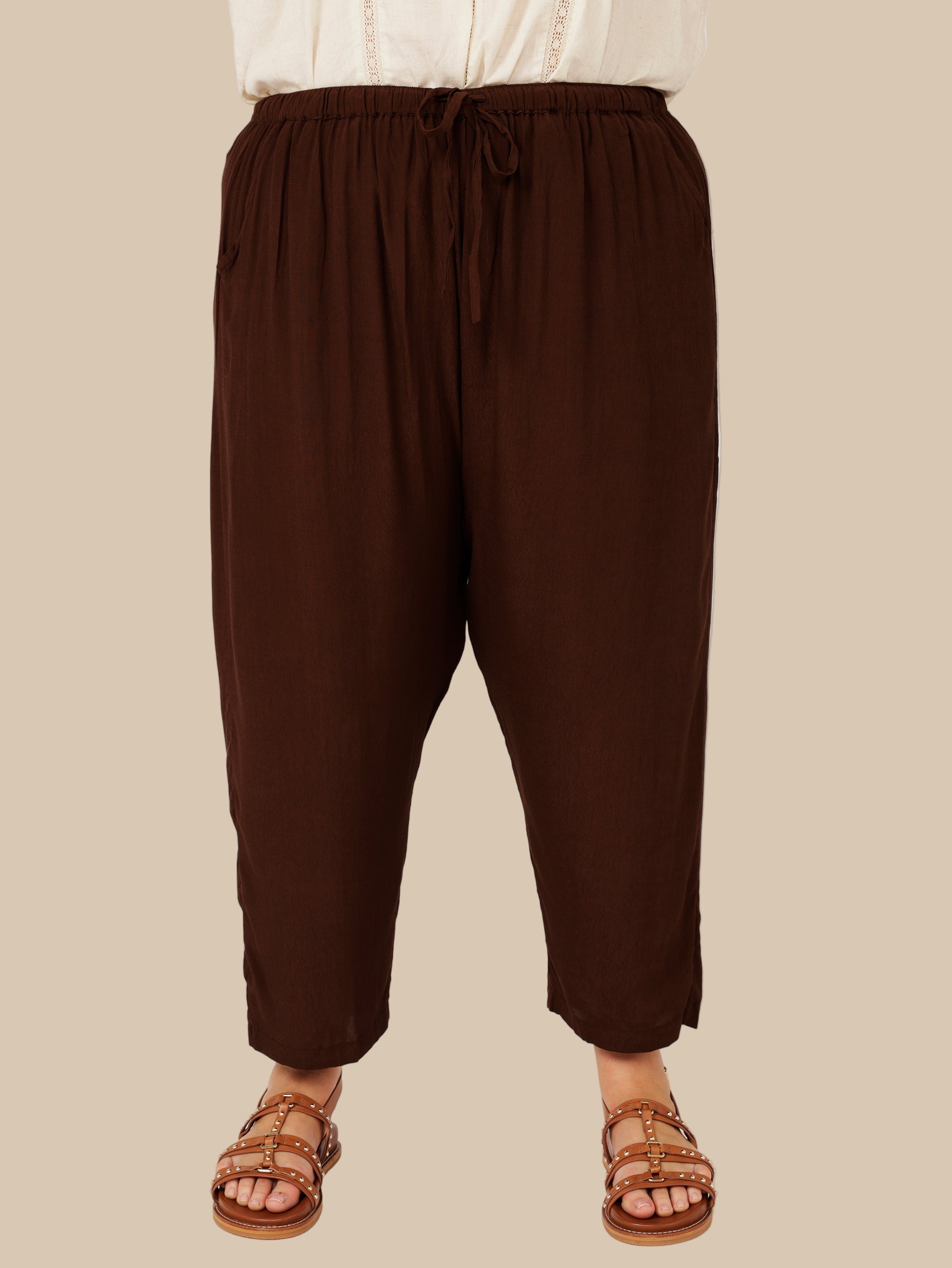 Slouch Pant | Choc Fujet - Saffron Road