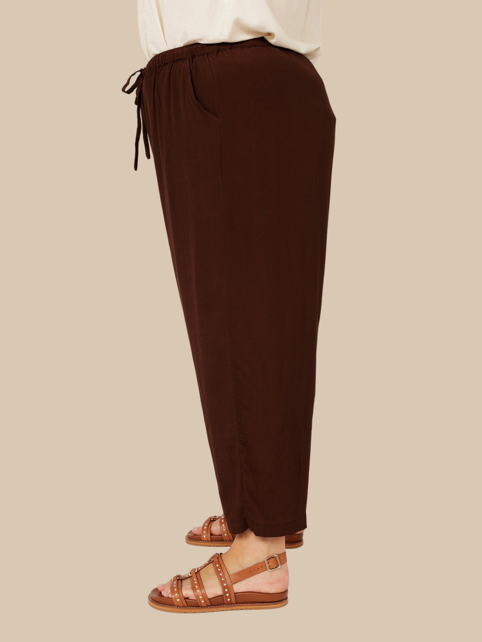 Slouch Pant | Choc Fujet - Saffron Road