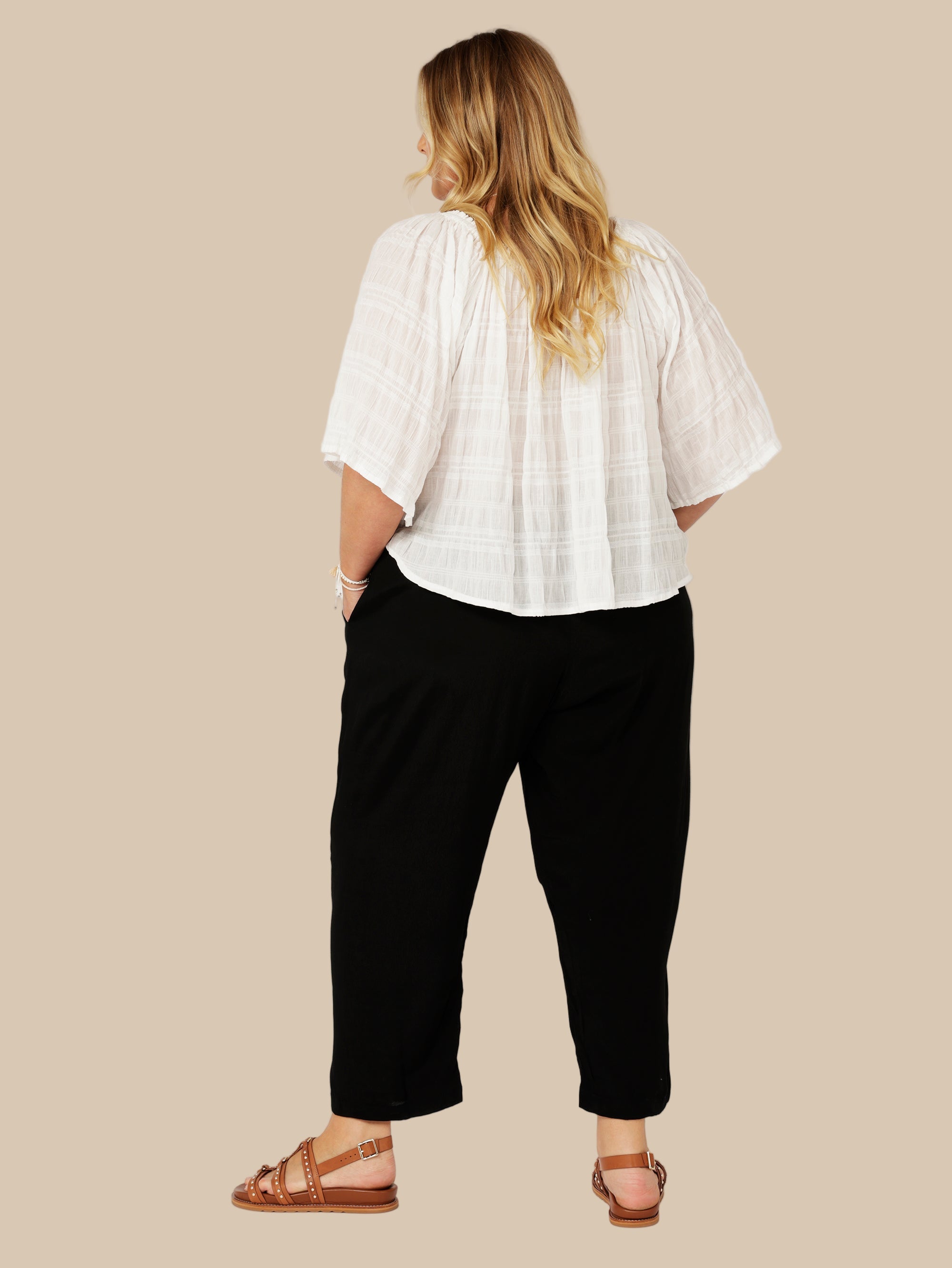 Slouch Pant | Black Fujet - Saffron Road