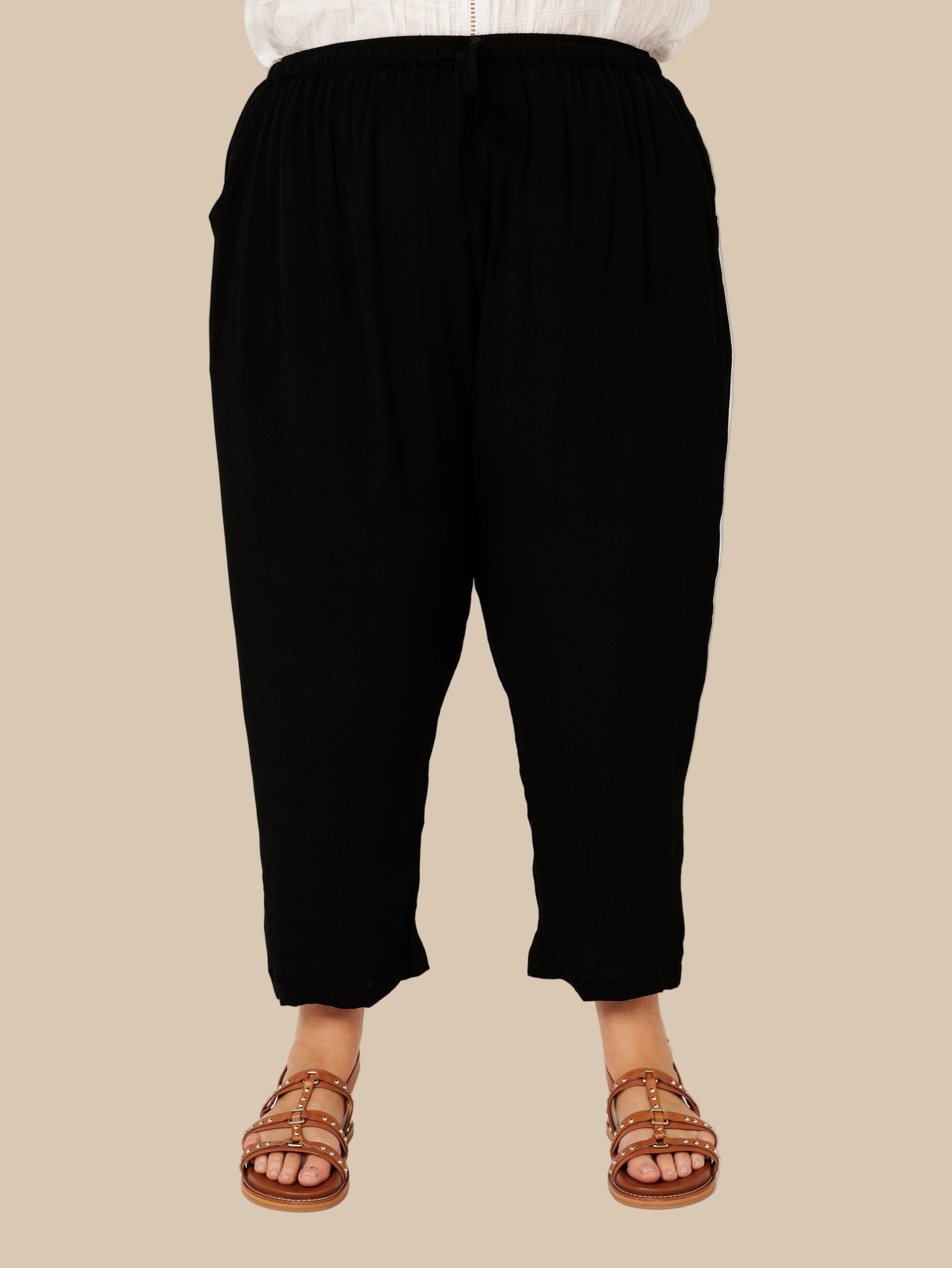 Slouch Pant | Black Fujet - Saffron Road