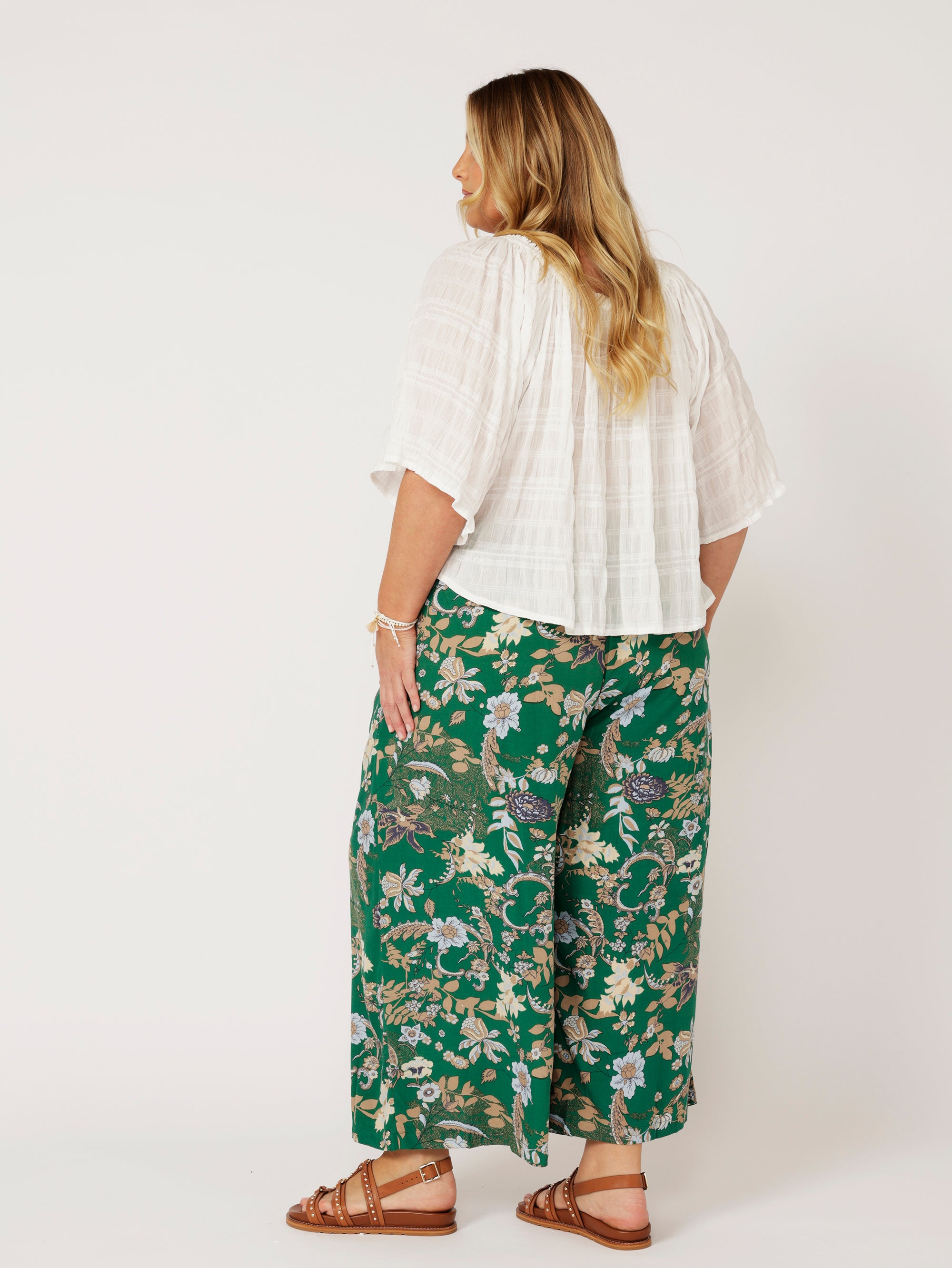 Island Pant | Midnight Garden Green - Saffron Road