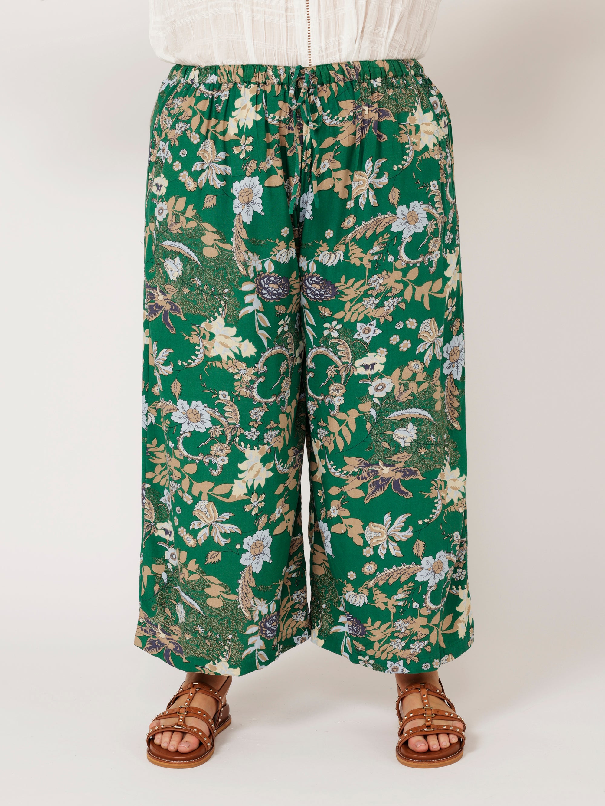 Island Pant | Midnight Garden Green - Saffron Road