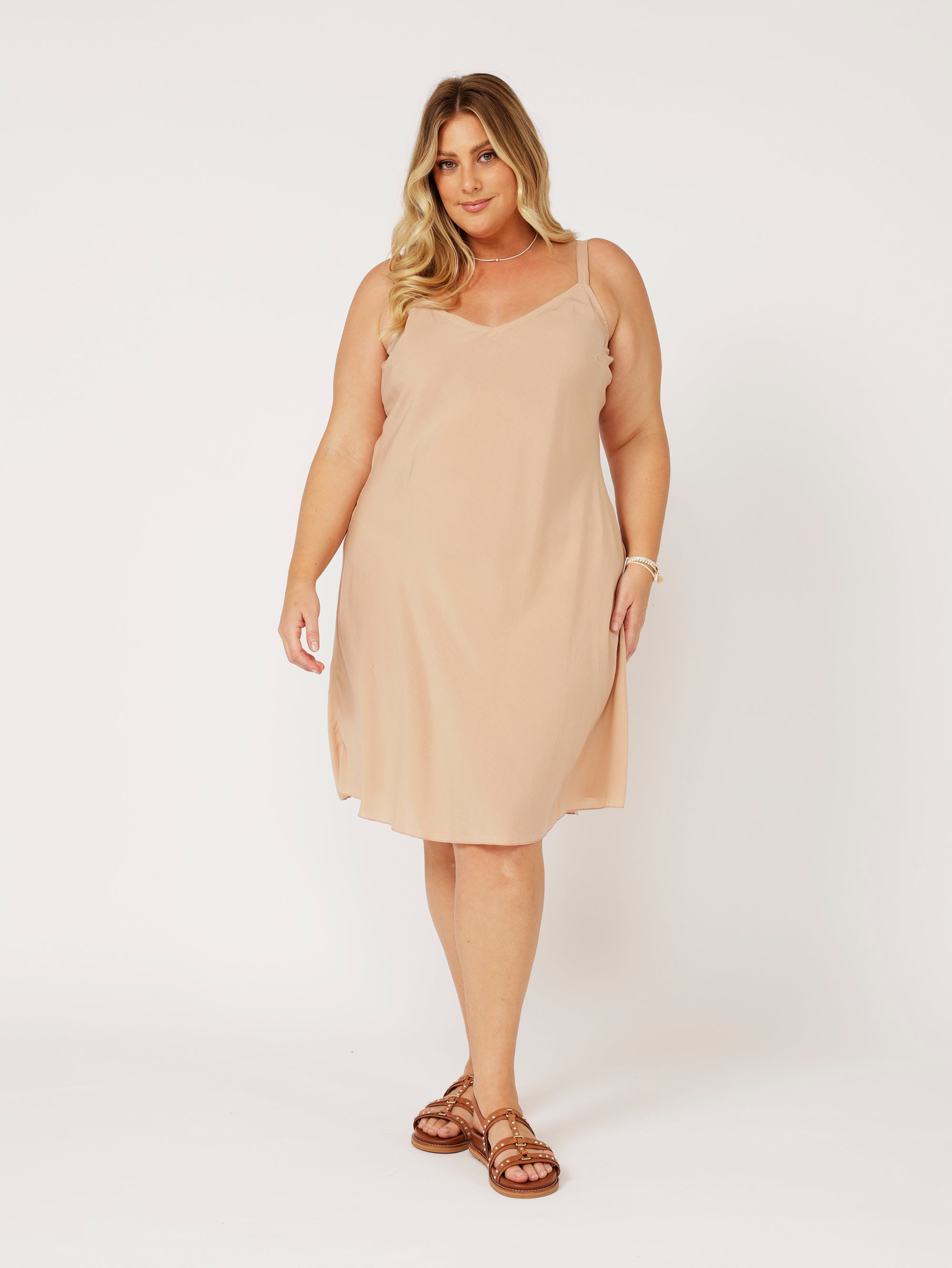 Slip Dress MINI | Nude