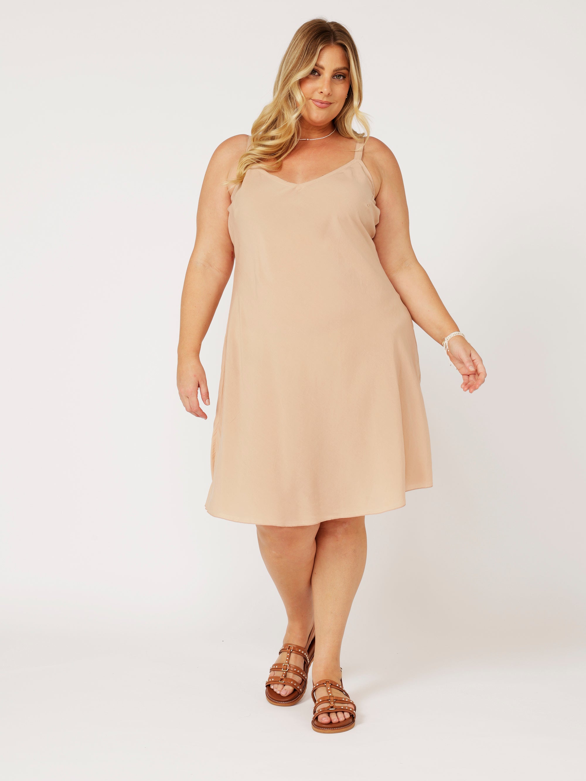 Slip Dress MINI | Nude