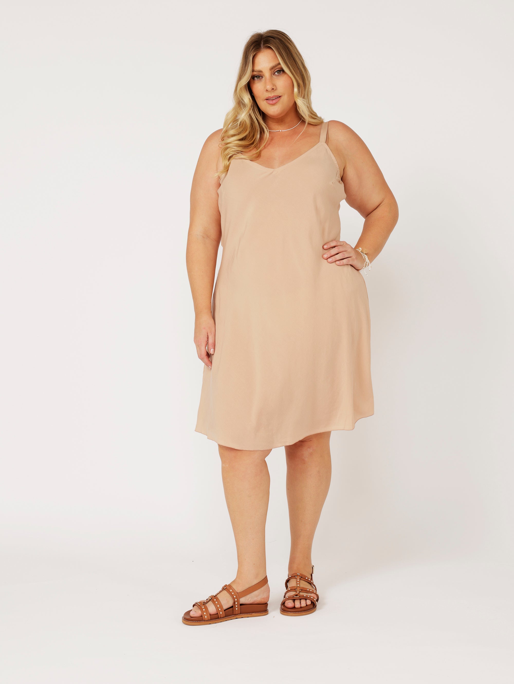 Slip Dress MINI | Nude