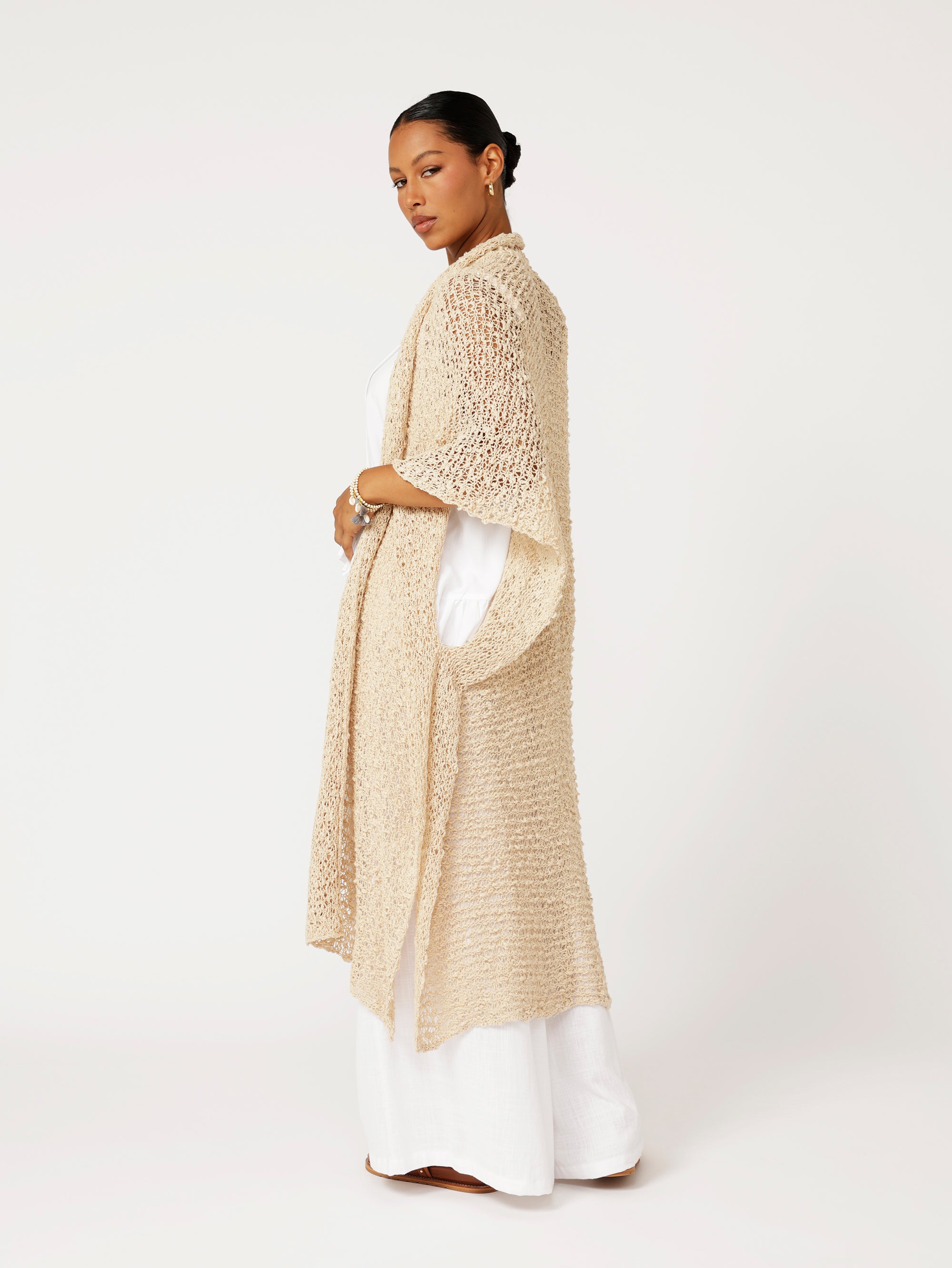 Knit Kaftan | Natural