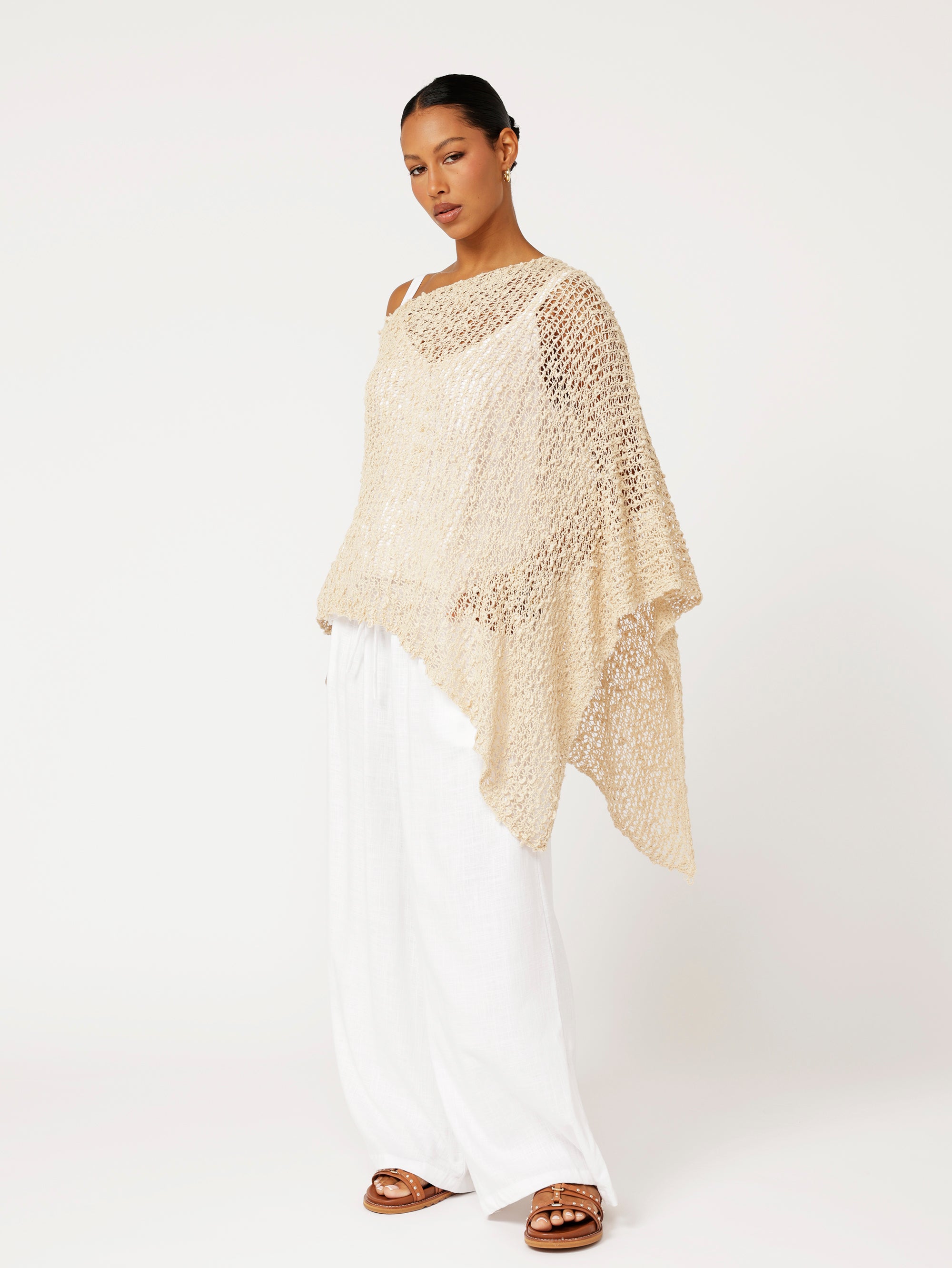 Poncho Knit | Natural