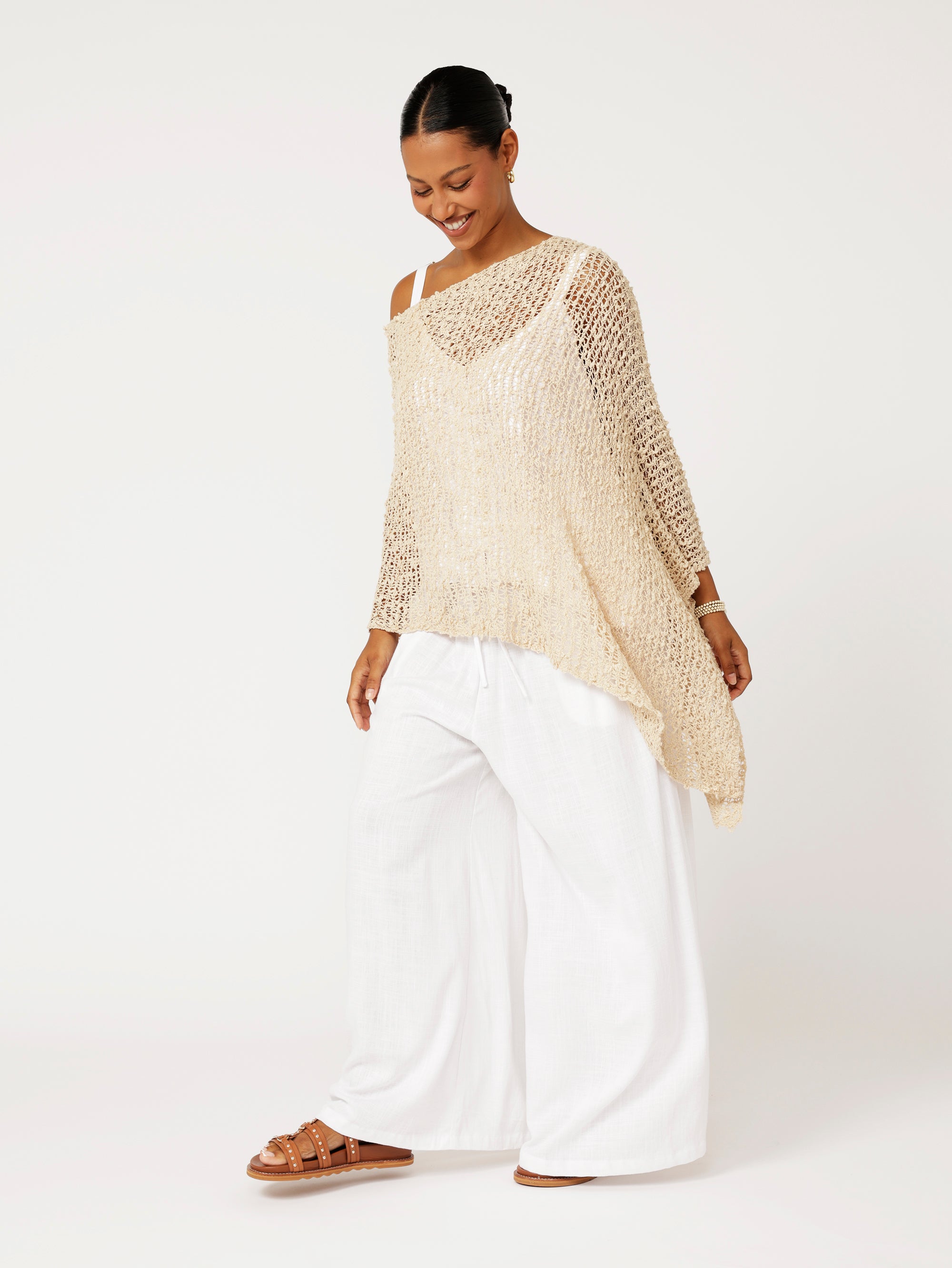 Poncho Knit | Natural