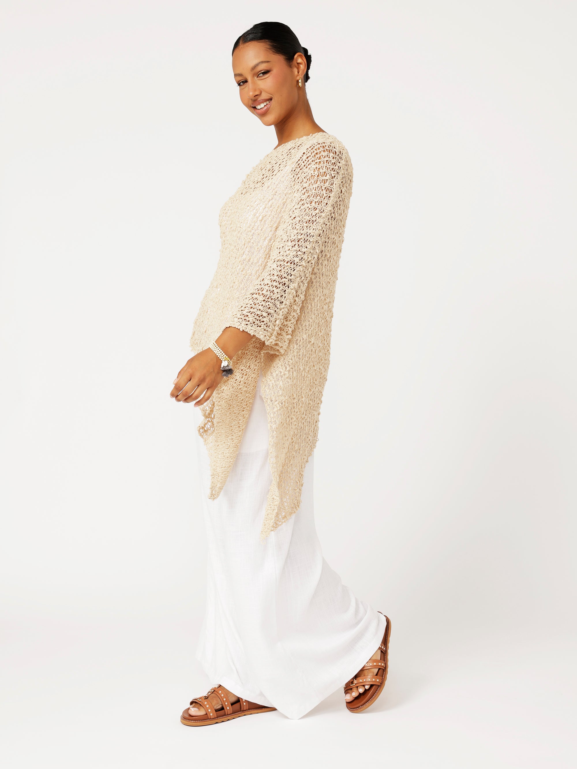 Poncho Knit | Natural