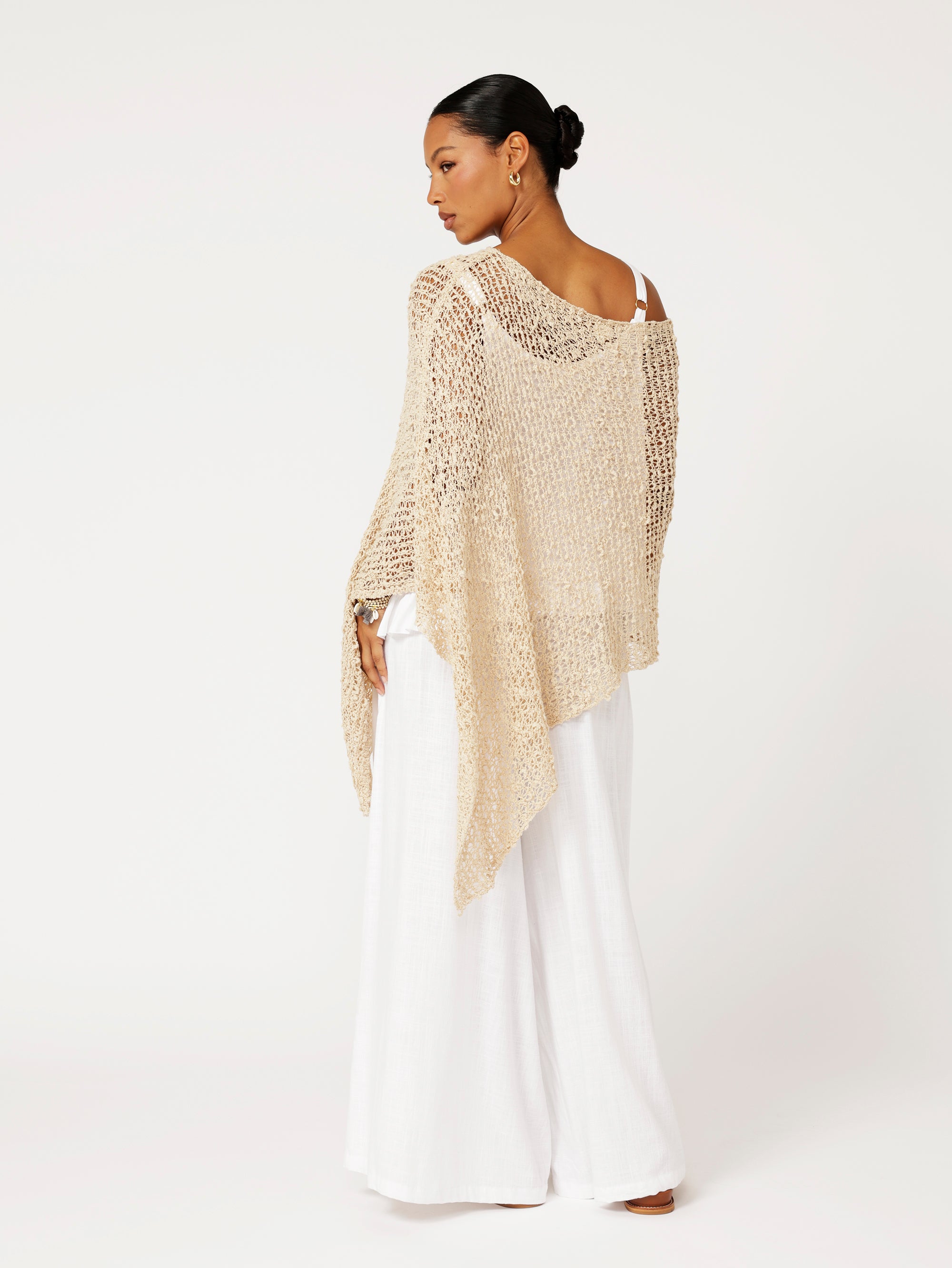 Poncho Knit | Natural