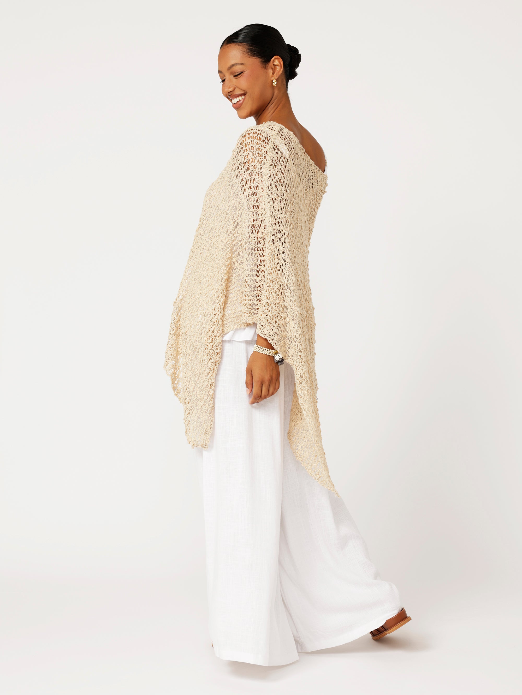 Poncho Knit | Natural