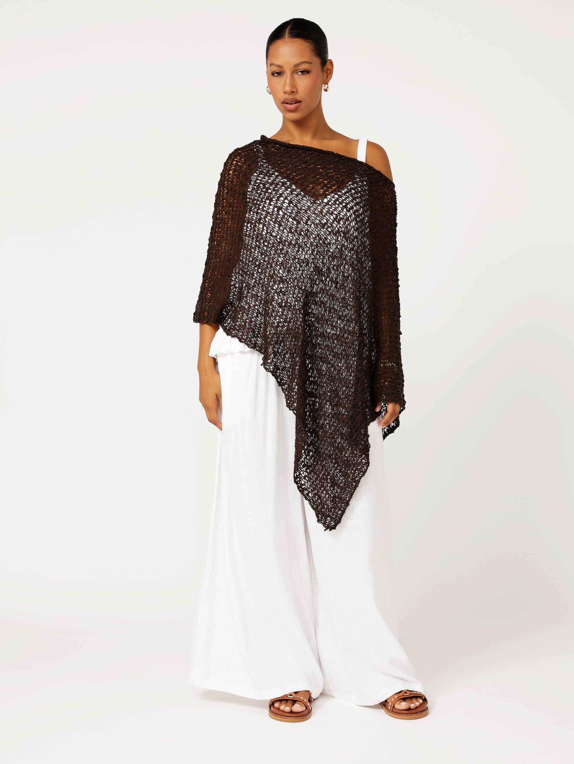 Poncho Knit | Chocolate