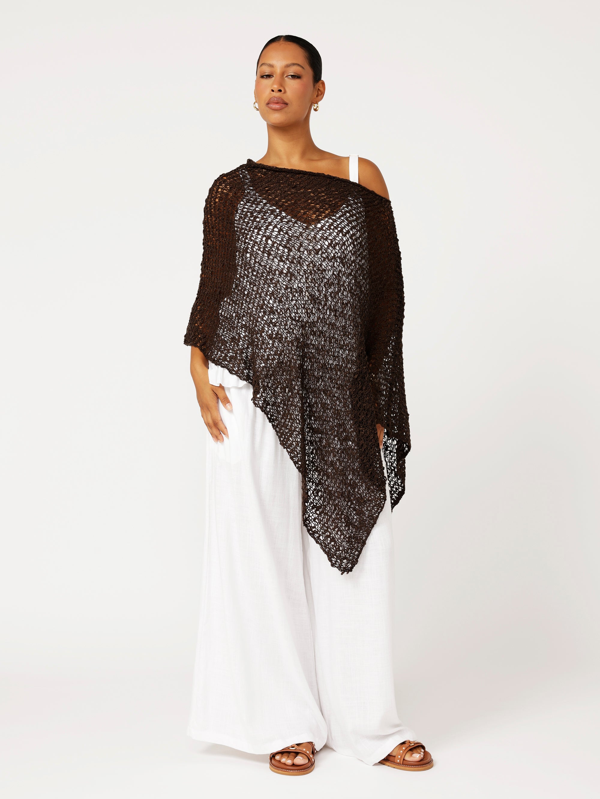 Poncho Knit | Chocolate