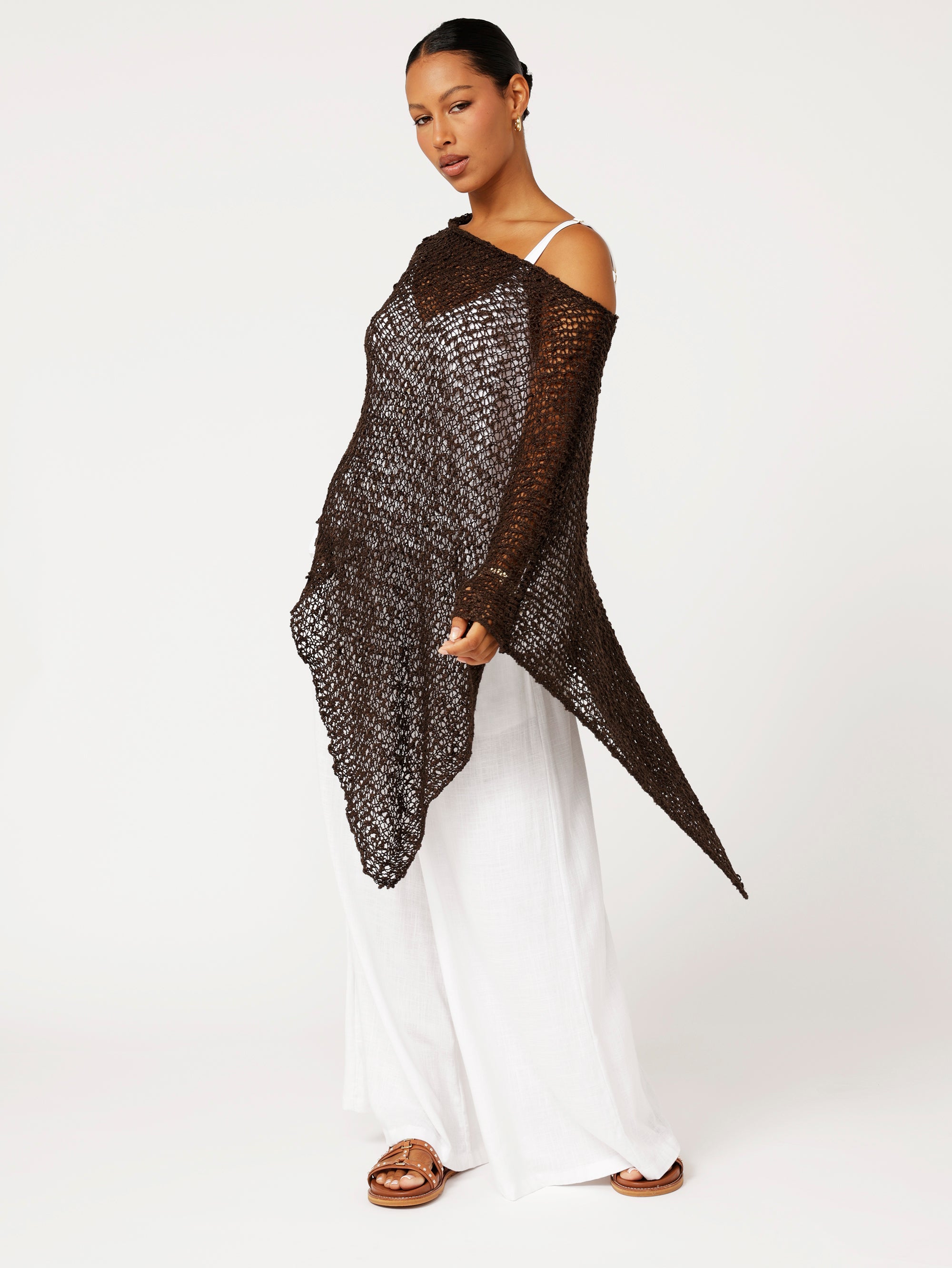 Poncho Knit | Chocolate