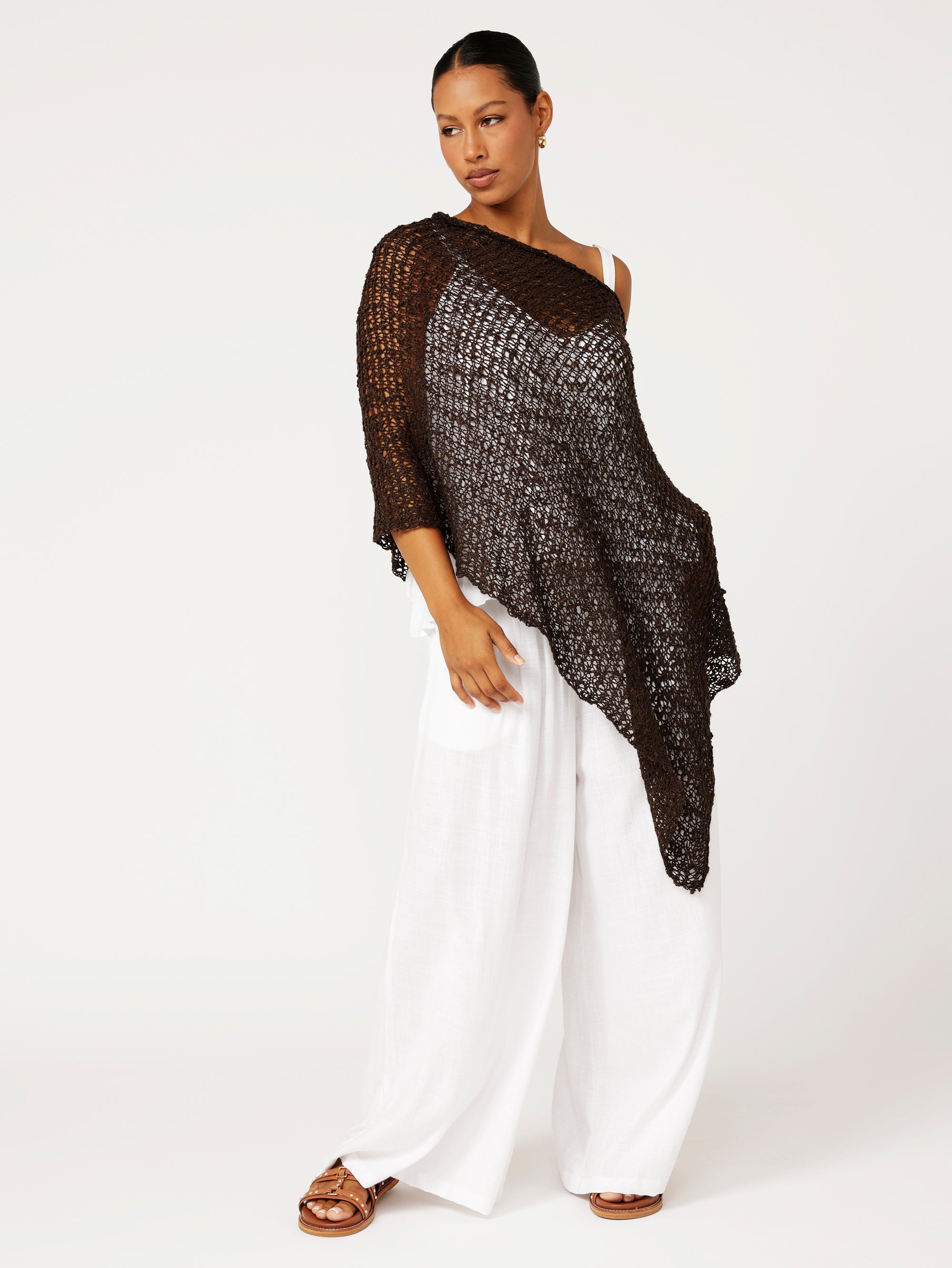 Poncho Knit | Chocolate