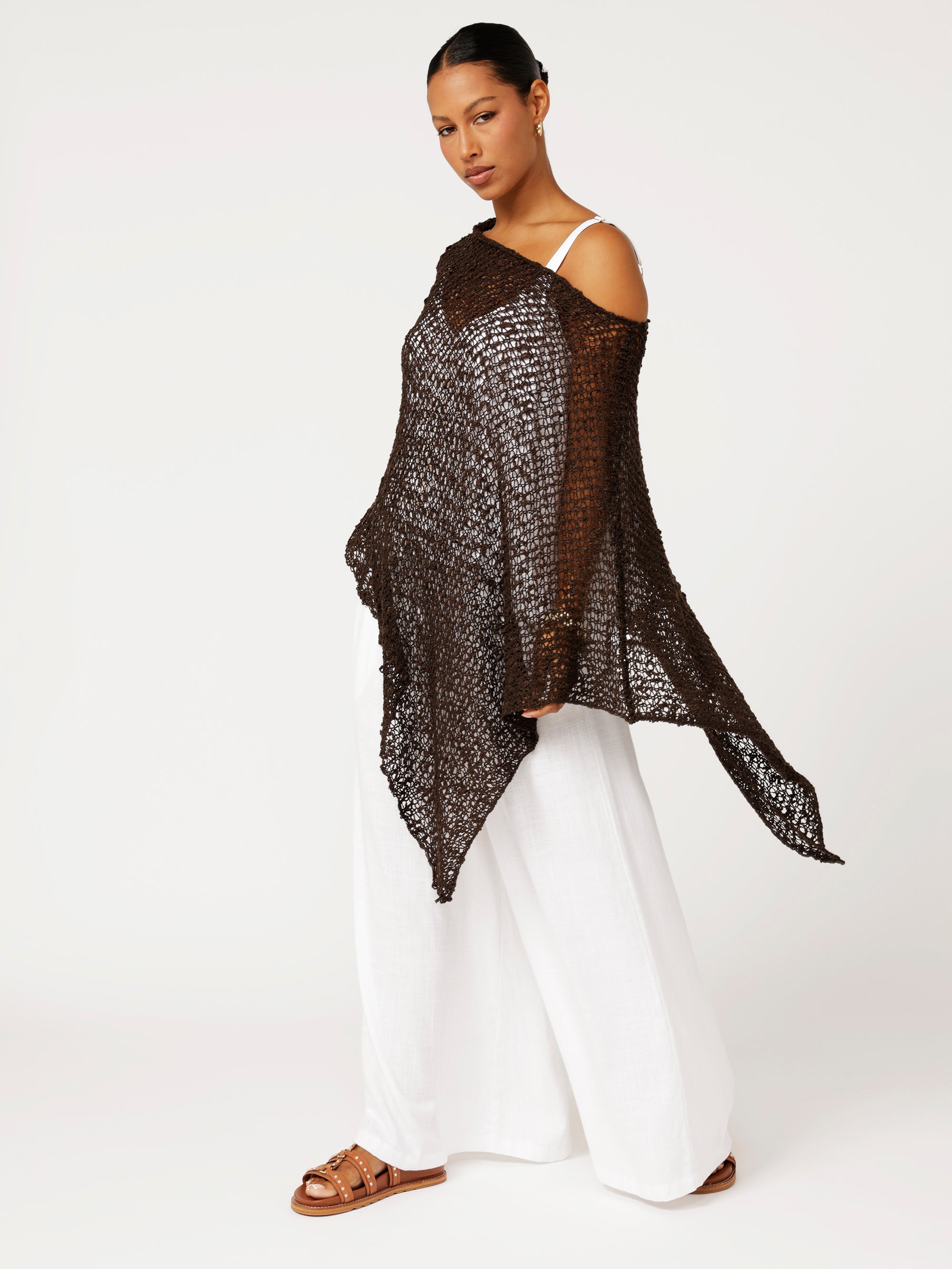 Poncho Knit | Chocolate