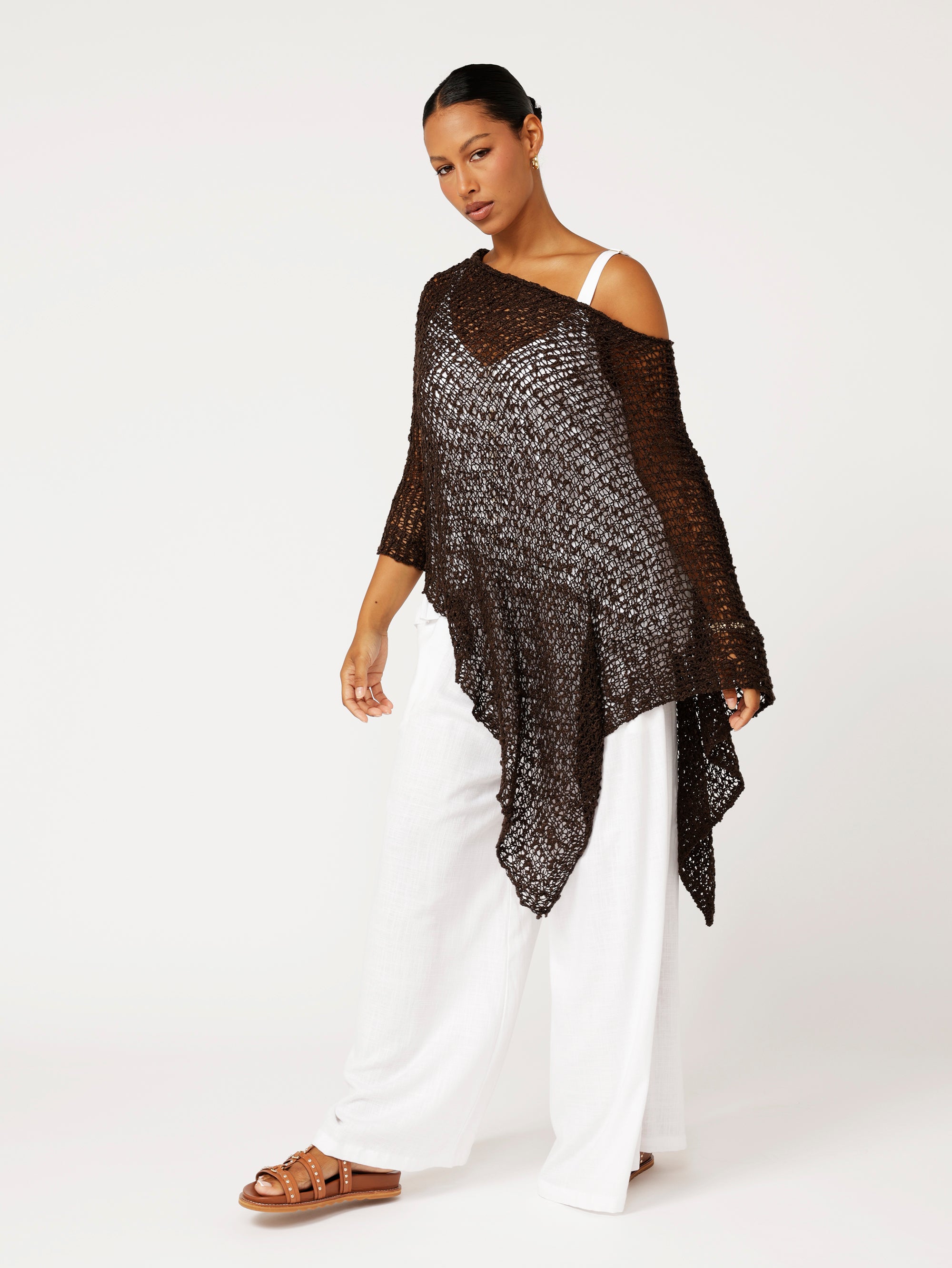 Poncho Knit | Chocolate
