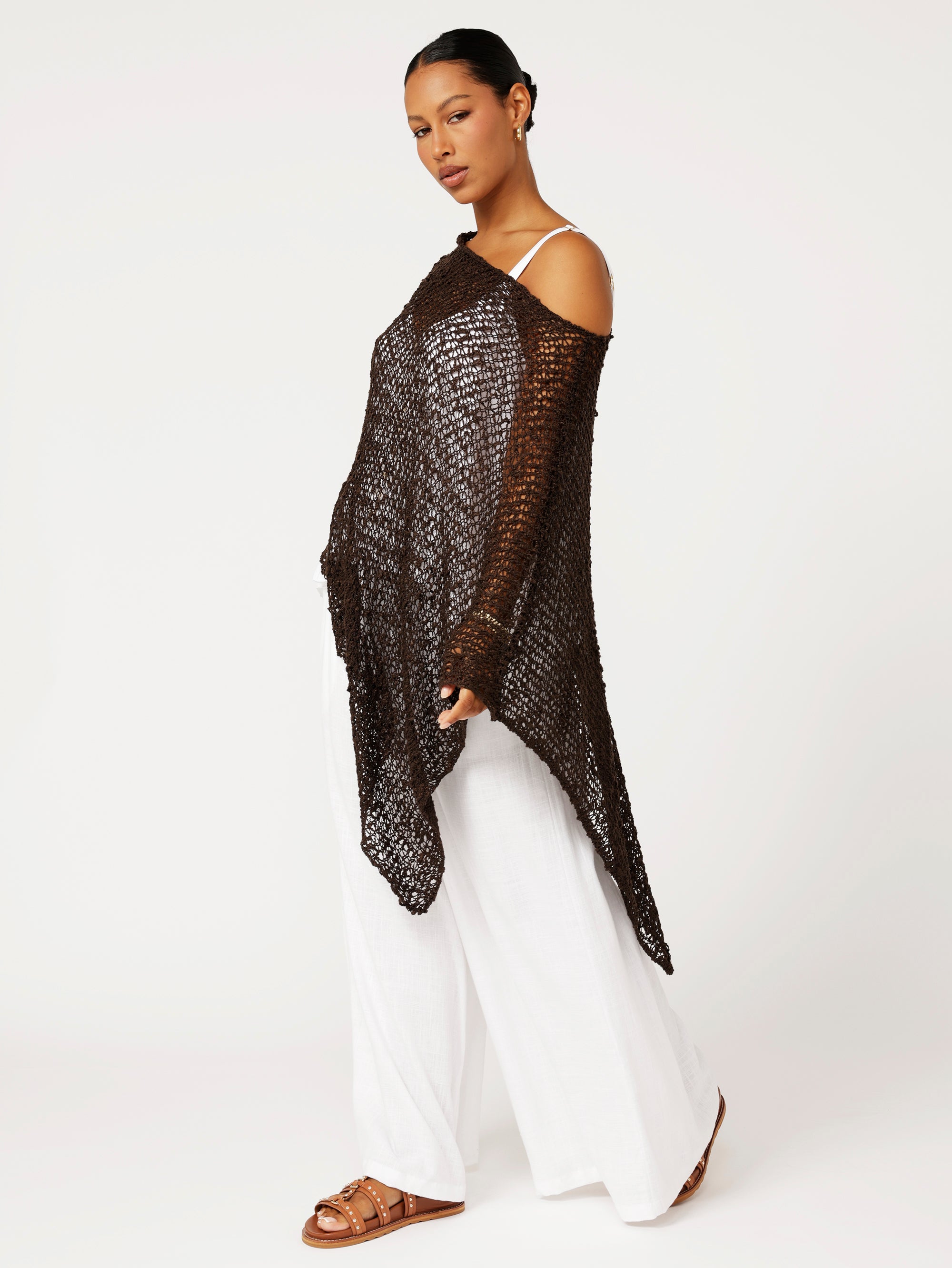 Poncho Knit | Chocolate