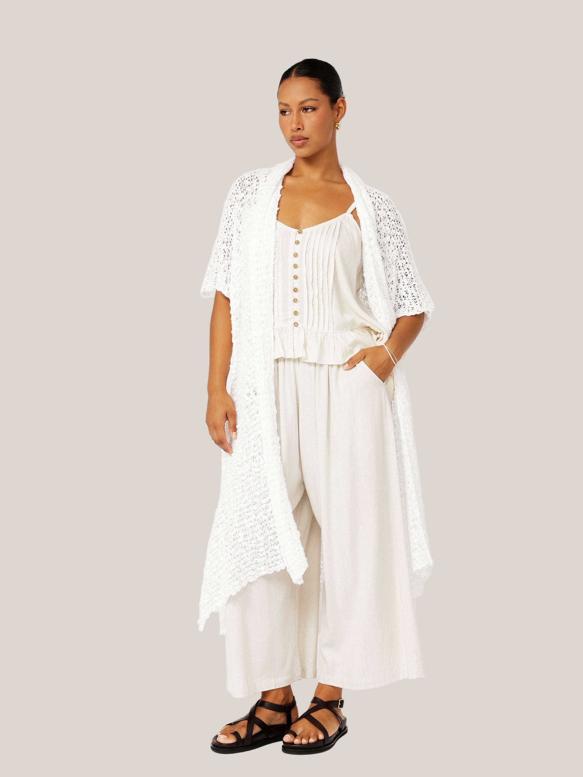 Knit Kaftan | White